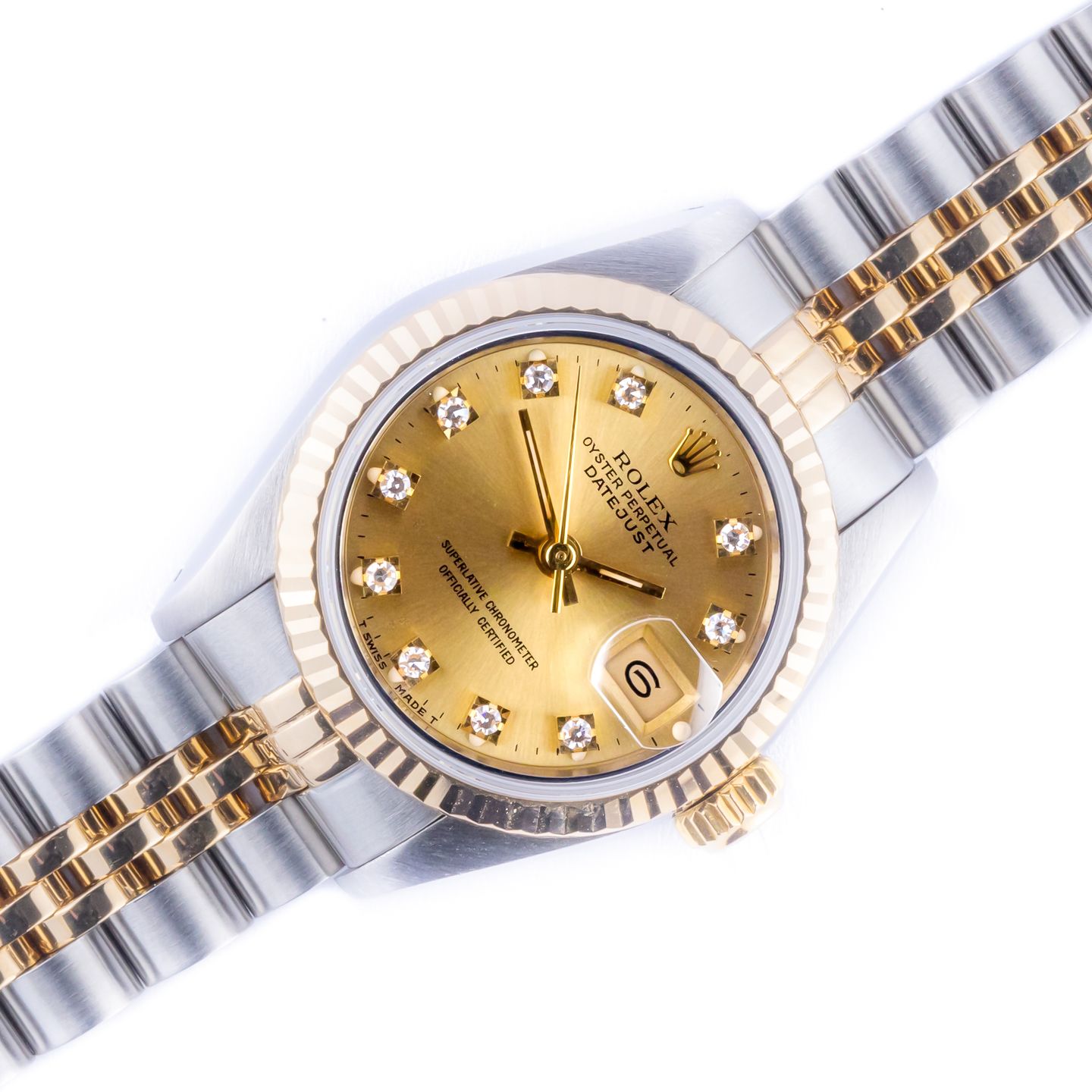 Rolex Lady-Datejust 69173 (1991) - 26mm Goud/Staal (1/8)