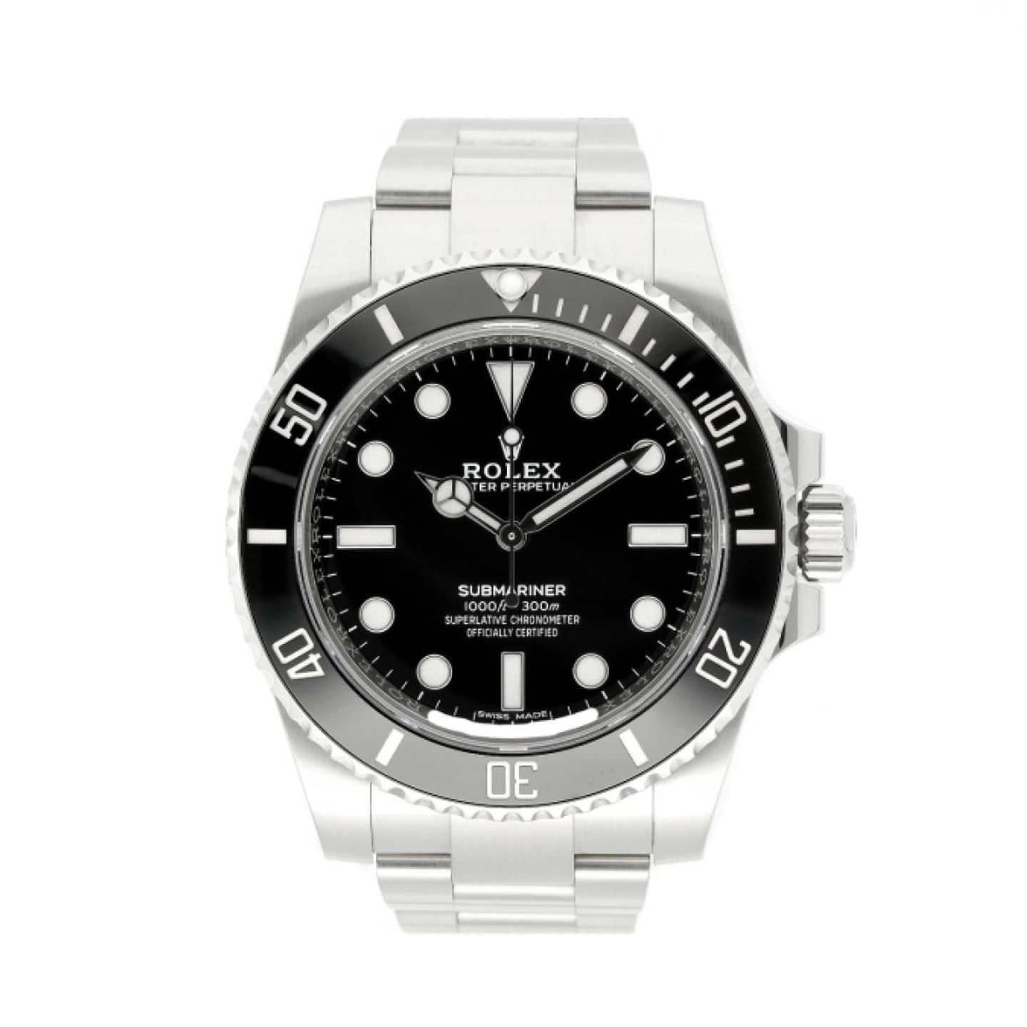 Rolex Submariner No Date 114060 (2020) - Zwart wijzerplaat 40mm Staal (1/5)