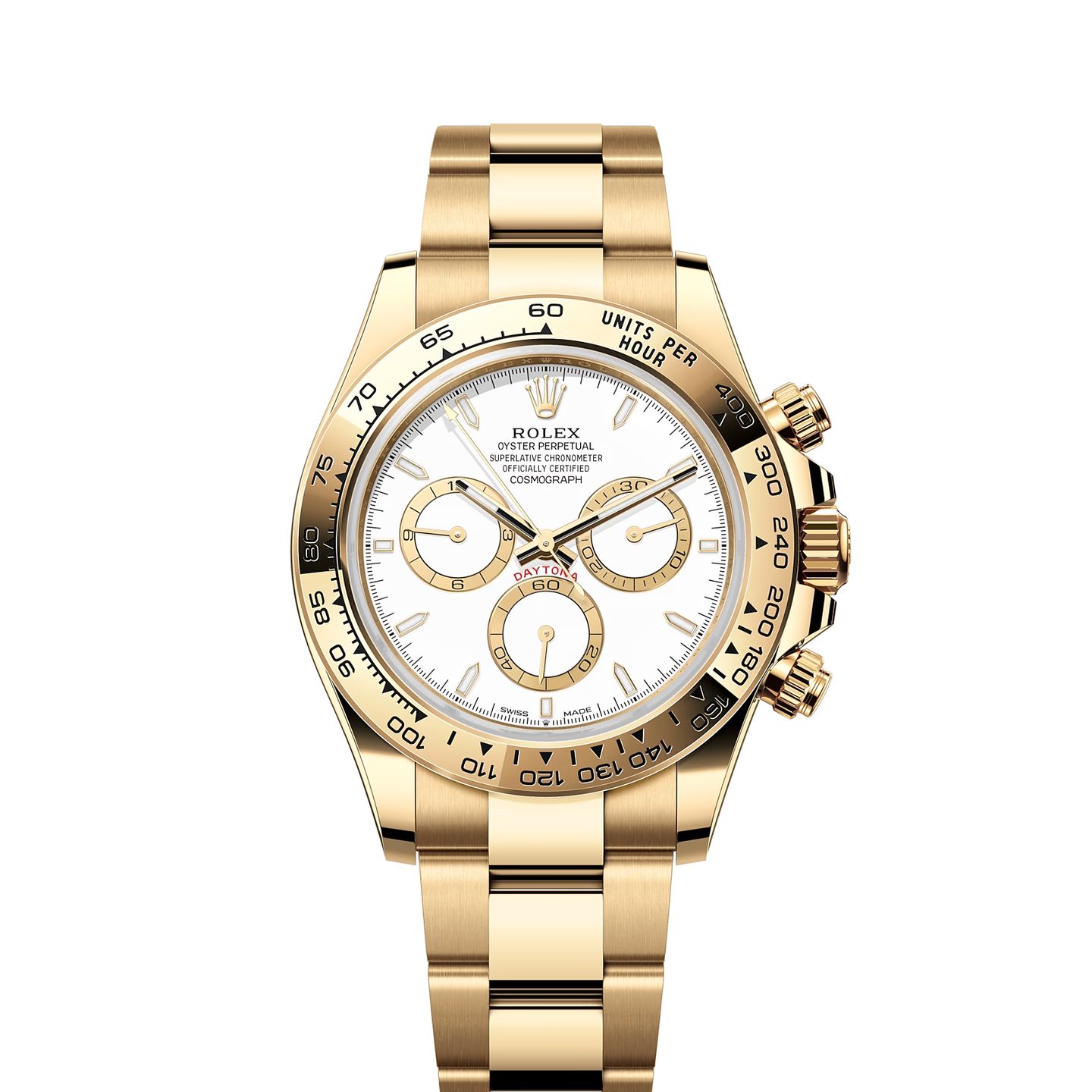 Rolex Daytona 126508 (2024) - Wit wijzerplaat 40mm Geelgoud (1/8)