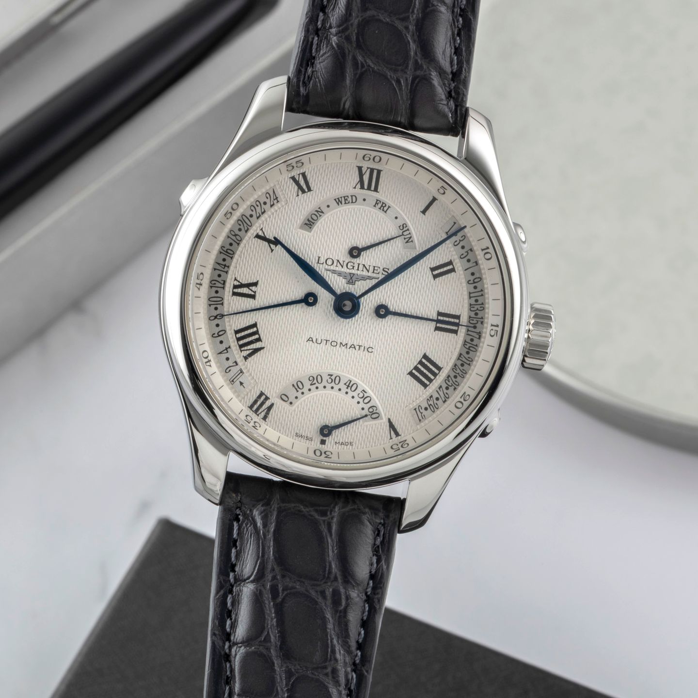 Longines Master Collection L2.715.4.71.3 (Onbekend (willekeurig serienummer)) - Zilver wijzerplaat 41mm Staal (3/8)