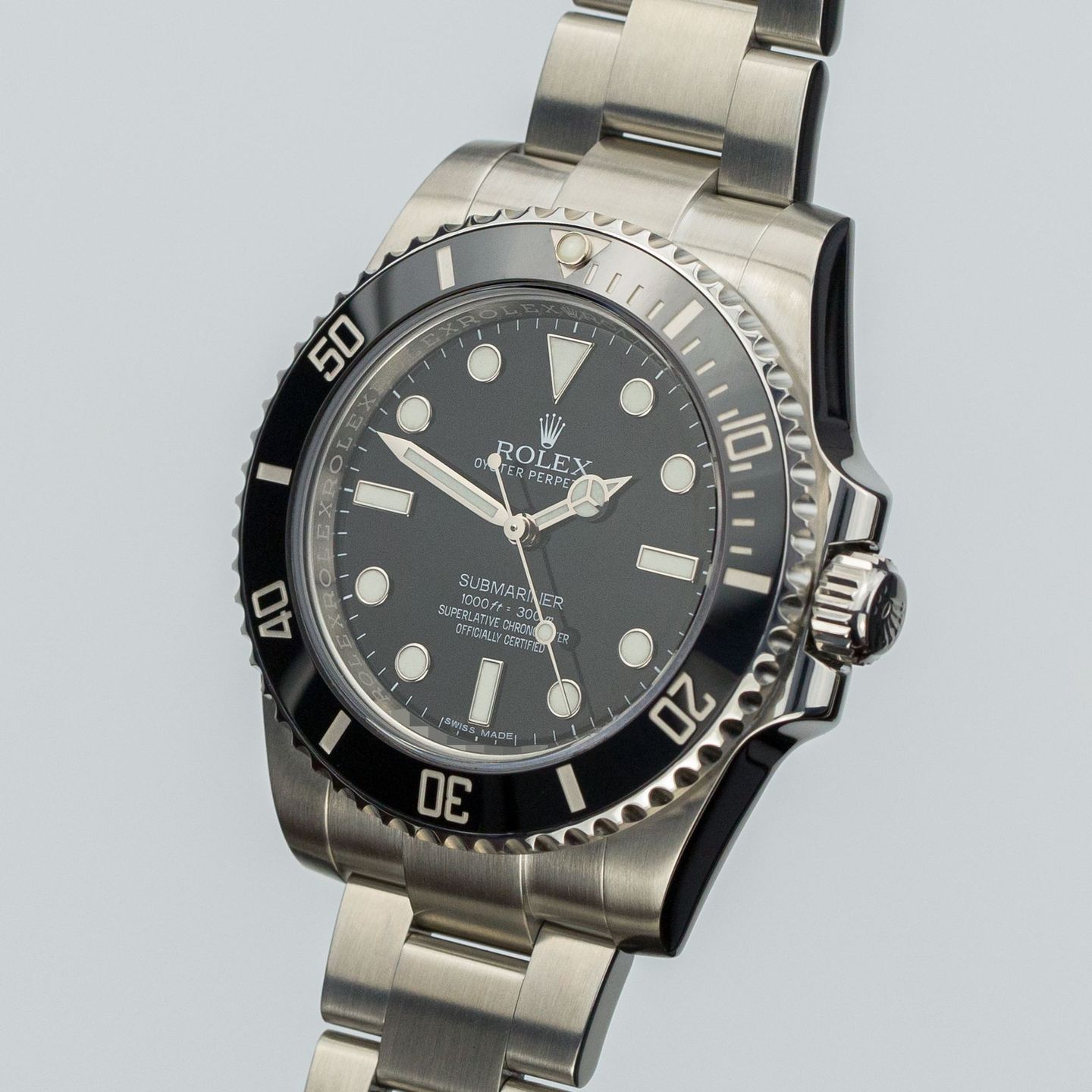 Rolex Submariner No Date 114060 (Onbekend (willekeurig serienummer)) - Zwart wijzerplaat 40mm Staal (2/7)