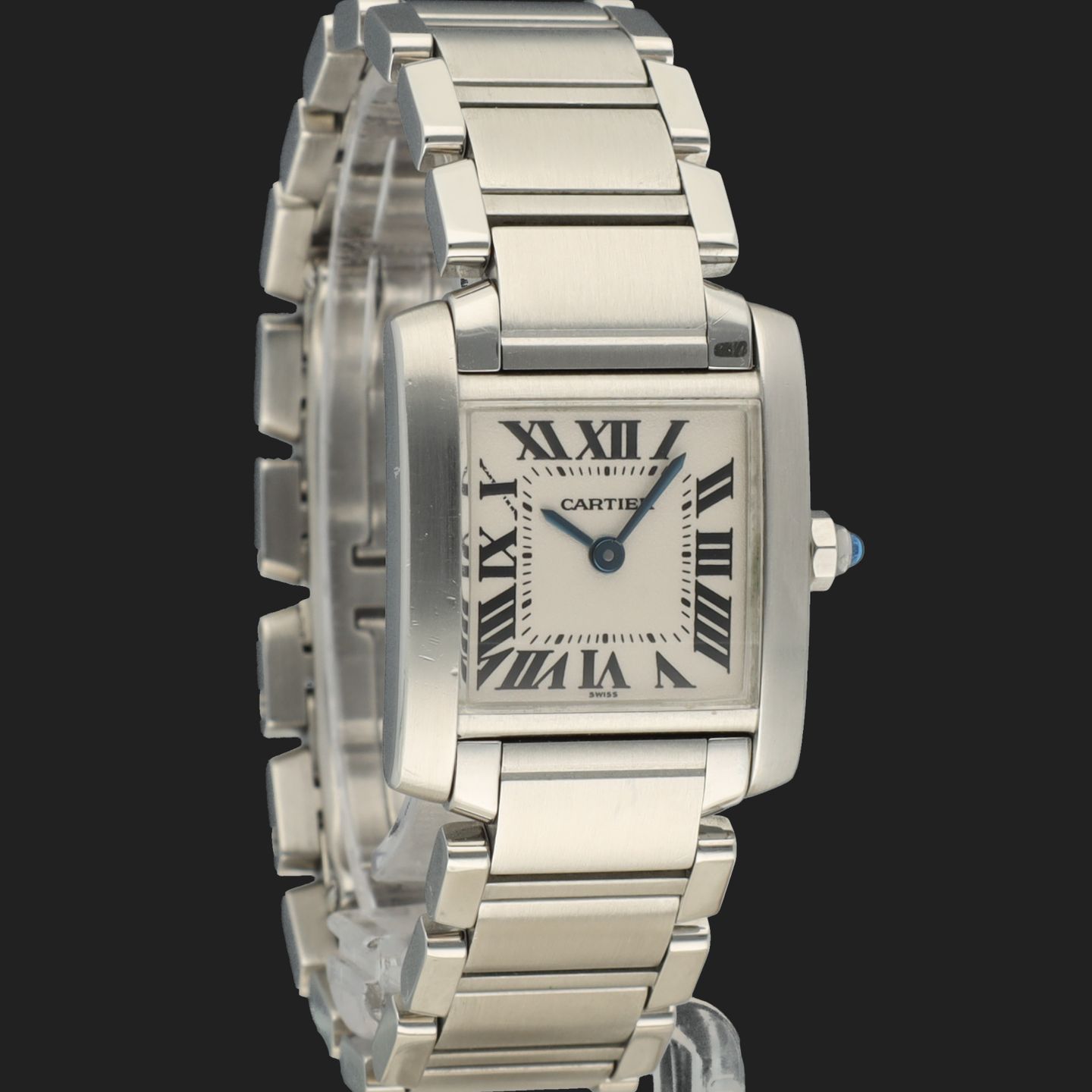 Cartier Tank Française 2300 (Unknown (random serial)) - Silver dial 20 mm Steel case (4/7)