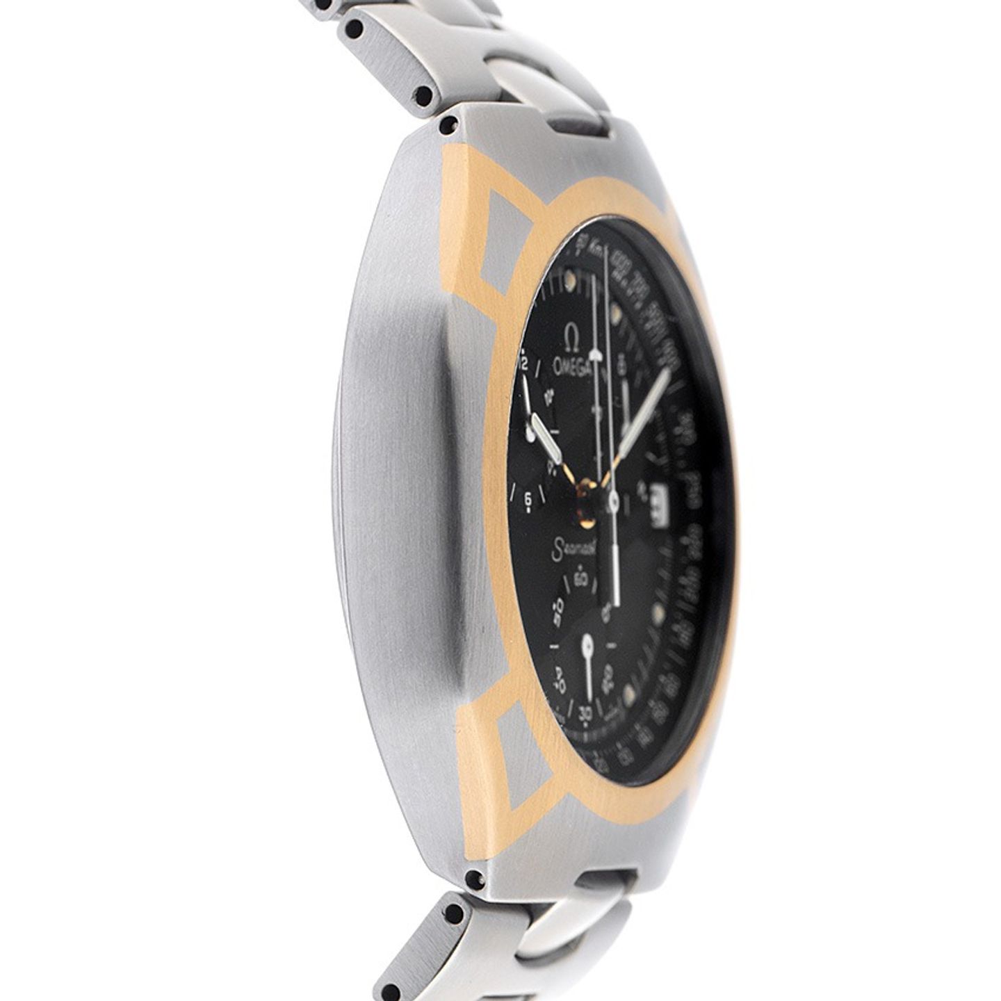 Omega Seamaster 386.1031.1 (1991) - Black dial 38 mm Gold/Steel case (5/8)