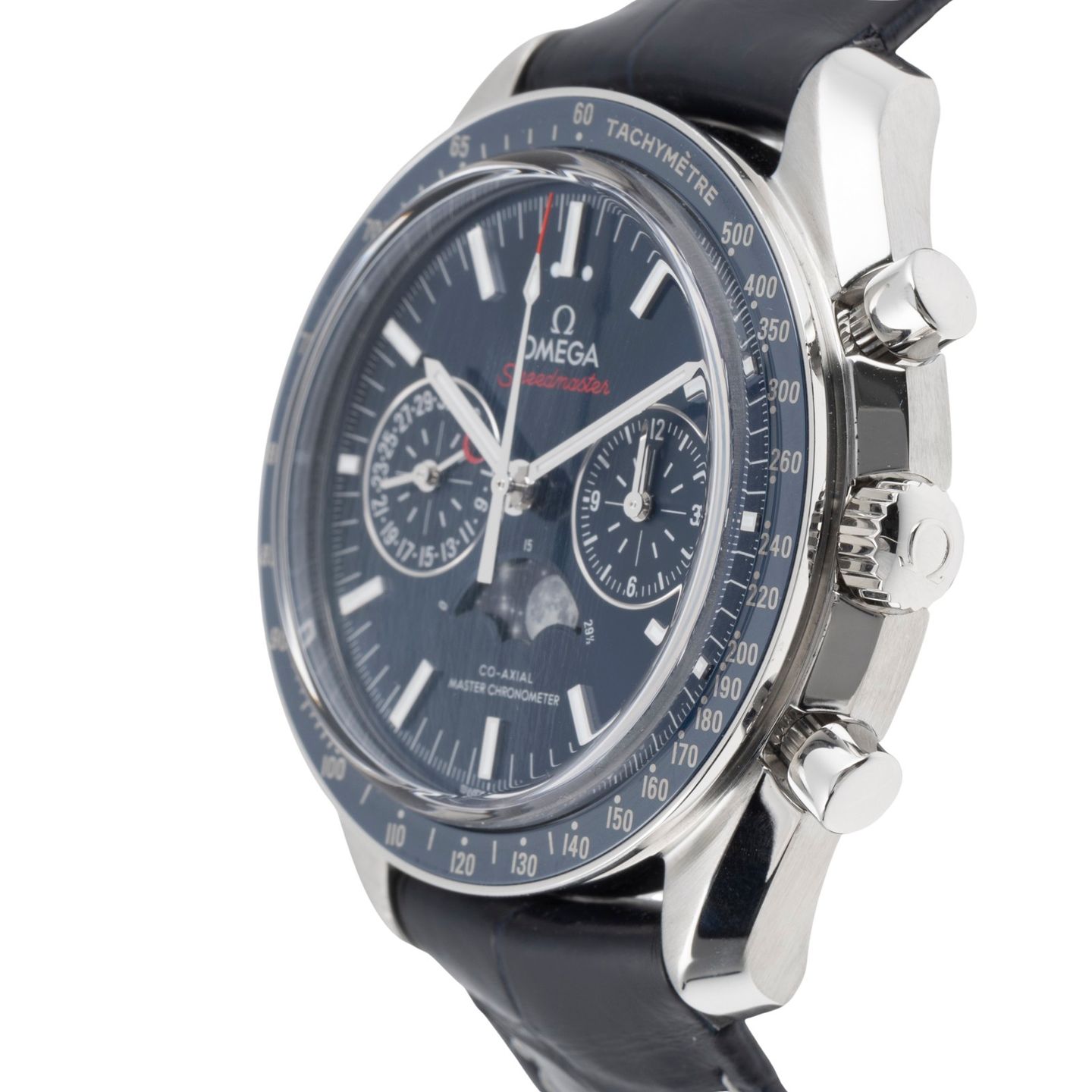 Omega Speedmaster Moonphase 304.33.44.52.03.001 (Unknown (random serial)) - Blue dial 44 mm Steel case (6/8)