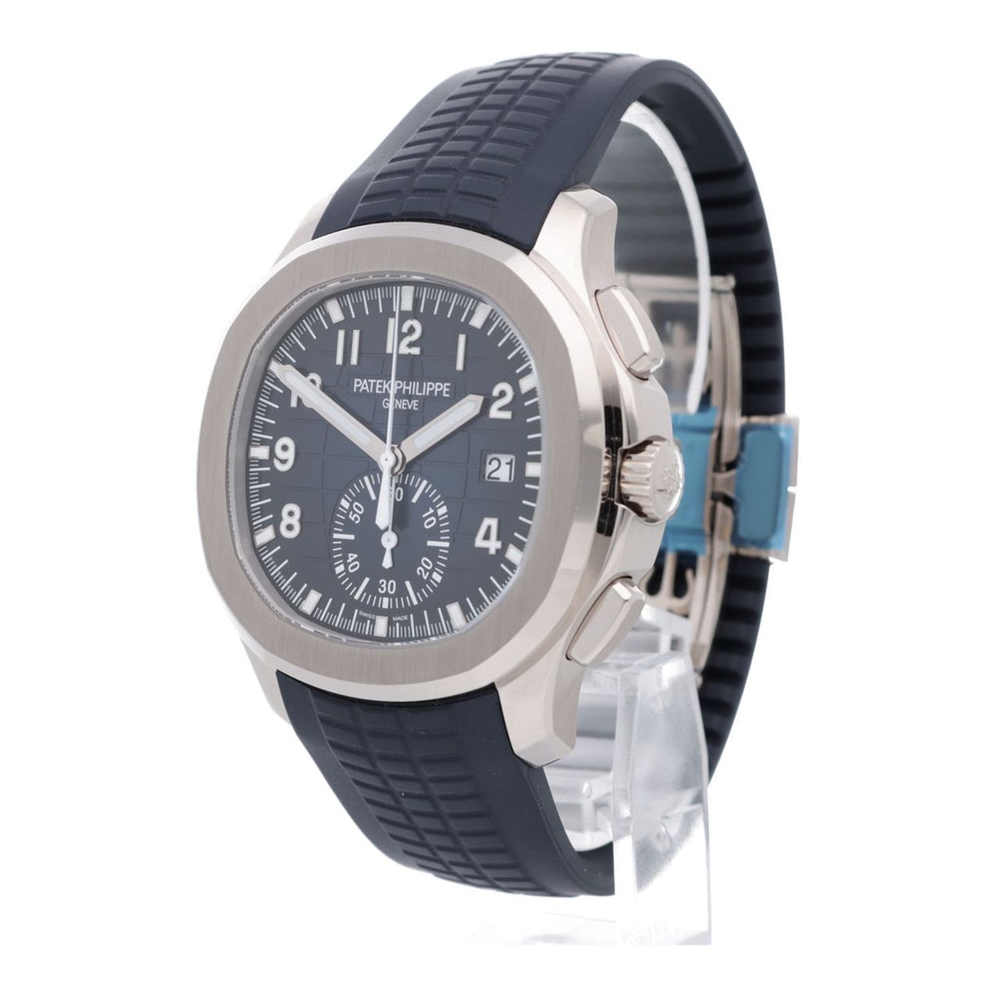 Patek Philippe Aquanaut 5968G-001 (2025) - Blue dial 42 mm White Gold case (2/7)