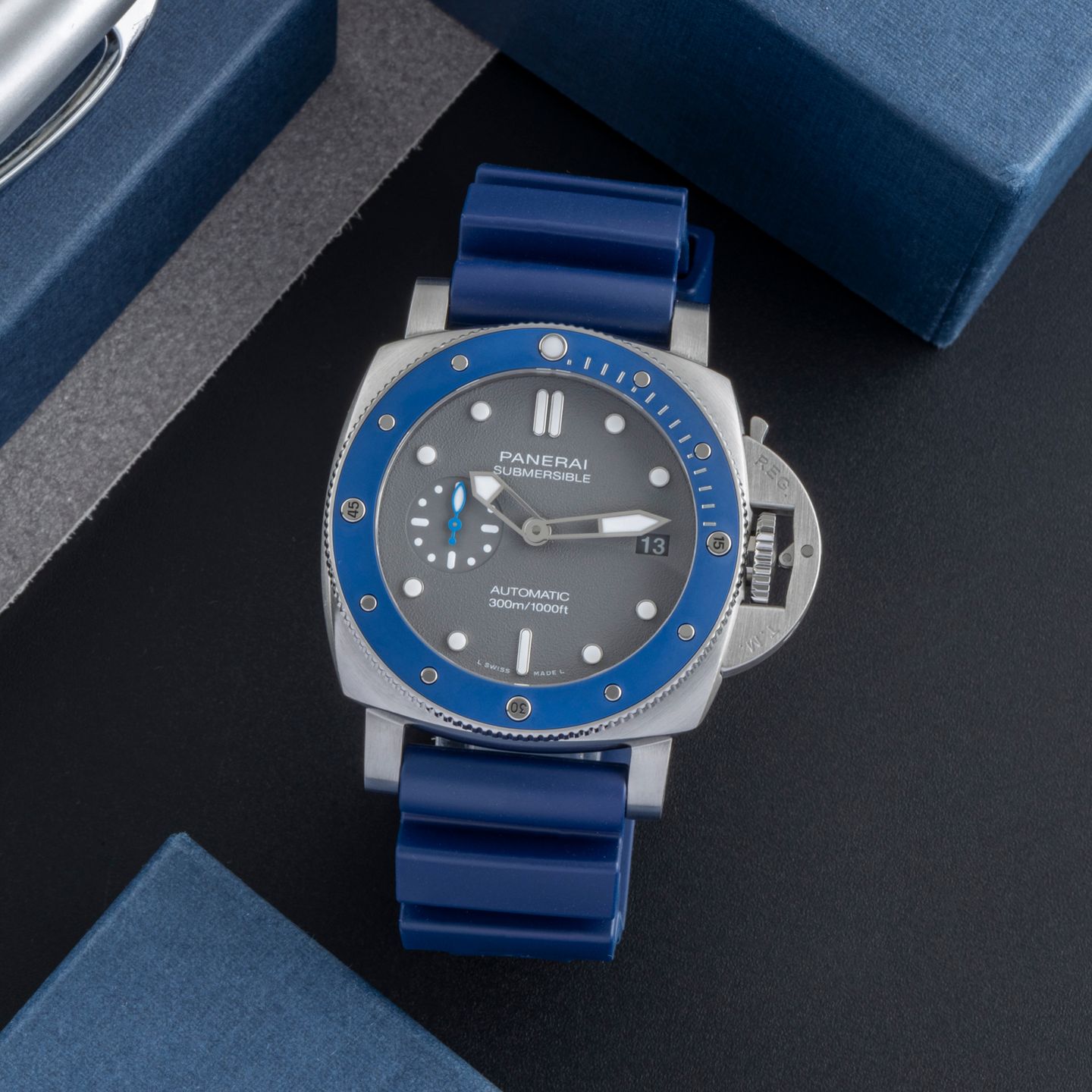 Panerai Luminor Submersible PAM00959 (Unknown (random serial)) - Grey dial 42 mm Steel case (1/8)