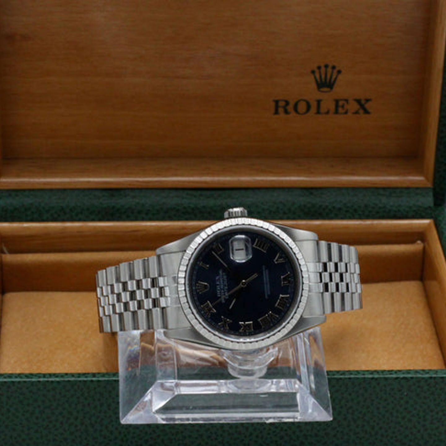 Rolex Datejust 36 16220 (1989) - Blue dial 36 mm Steel case (3/7)