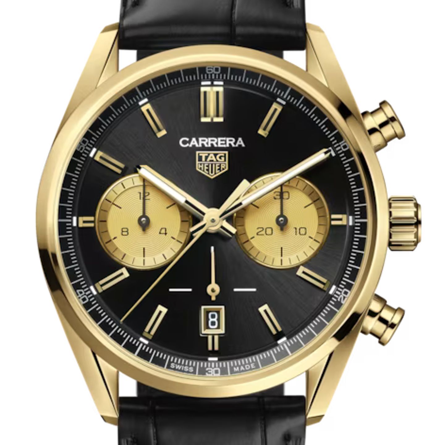 TAG Heuer Carrera CBN2044.FC8313 (2024) - Black dial 42 mm Yellow Gold case (1/1)