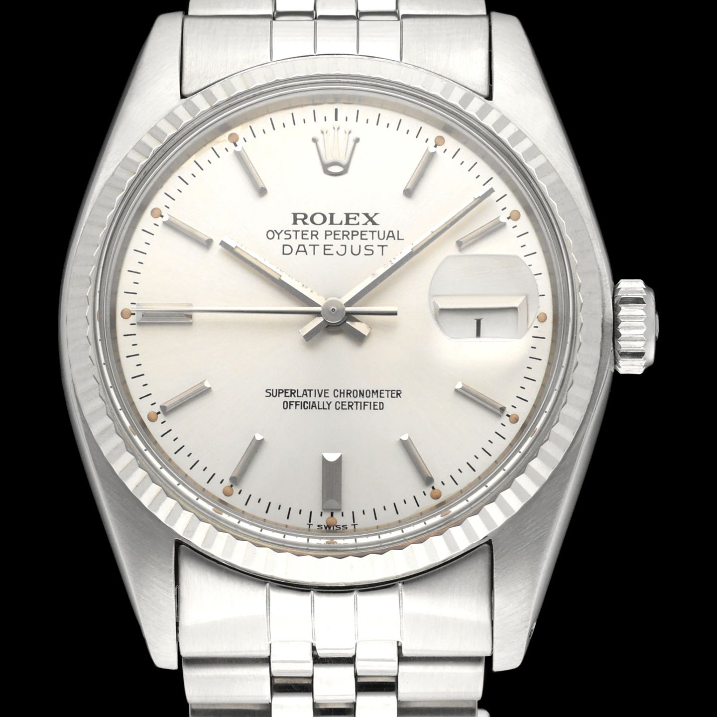 Rolex Datejust 36 16014 (1979) - Zilver wijzerplaat 36mm Staal (1/8)