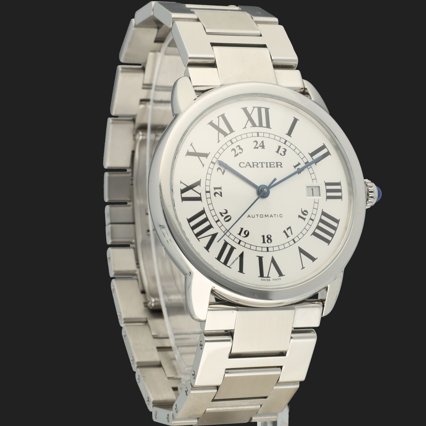Cartier Ronde Solo de Cartier W6701011 (2018) - Zilver wijzerplaat 42mm Staal (4/8)