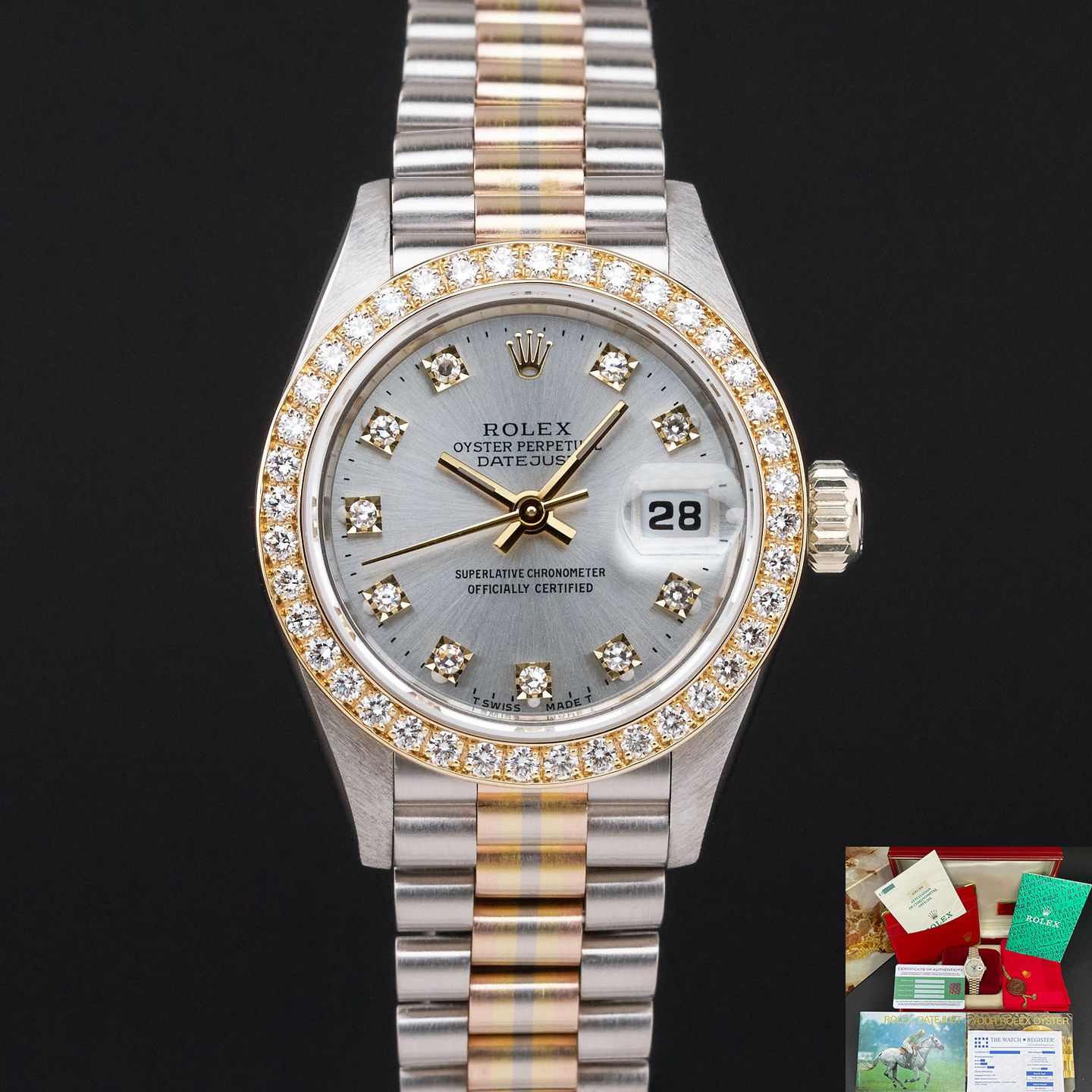 Rolex Lady-Datejust 69139 (1990) - 26 mm White Gold case (1/8)