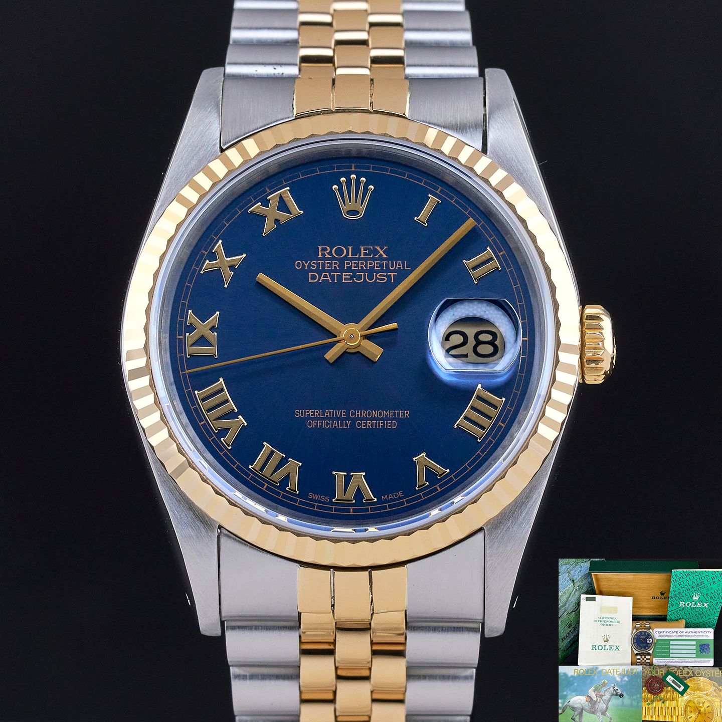 Rolex Datejust 36 16233 (1993) - 36 mm Gold/Steel case (1/7)