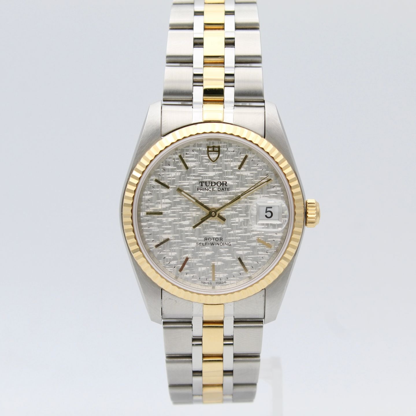 Tudor Prince Date 74033 (2021) - Silver dial 34 mm Gold/Steel case (1/8)