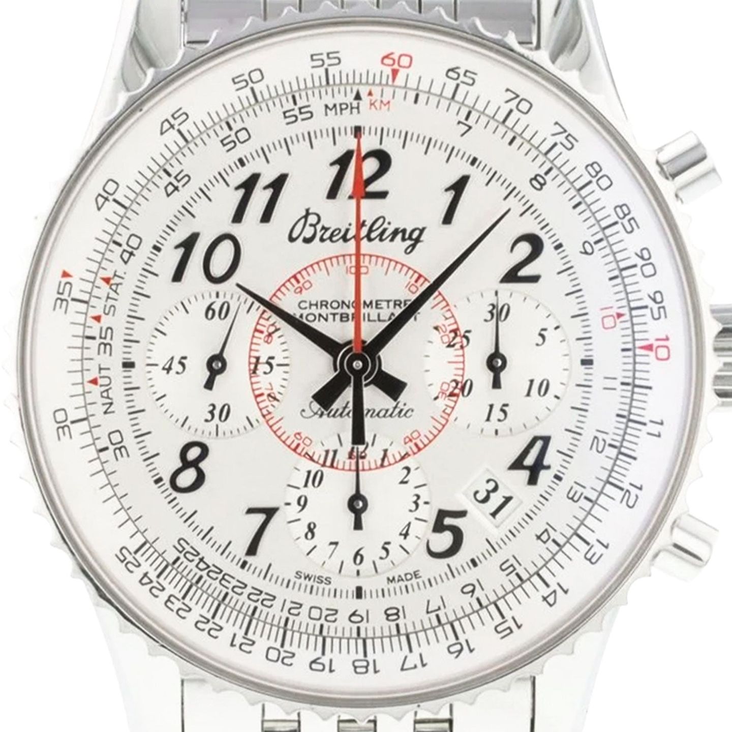 Breitling Montbrillant 01 AB013012/G709 (2012) - Zilver wijzerplaat 40mm Staal (2/4)