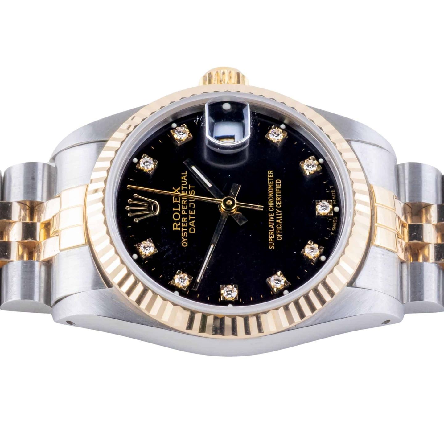 Rolex Datejust 31 68273 (1990) - Black dial 31 mm Gold/Steel case (5/8)