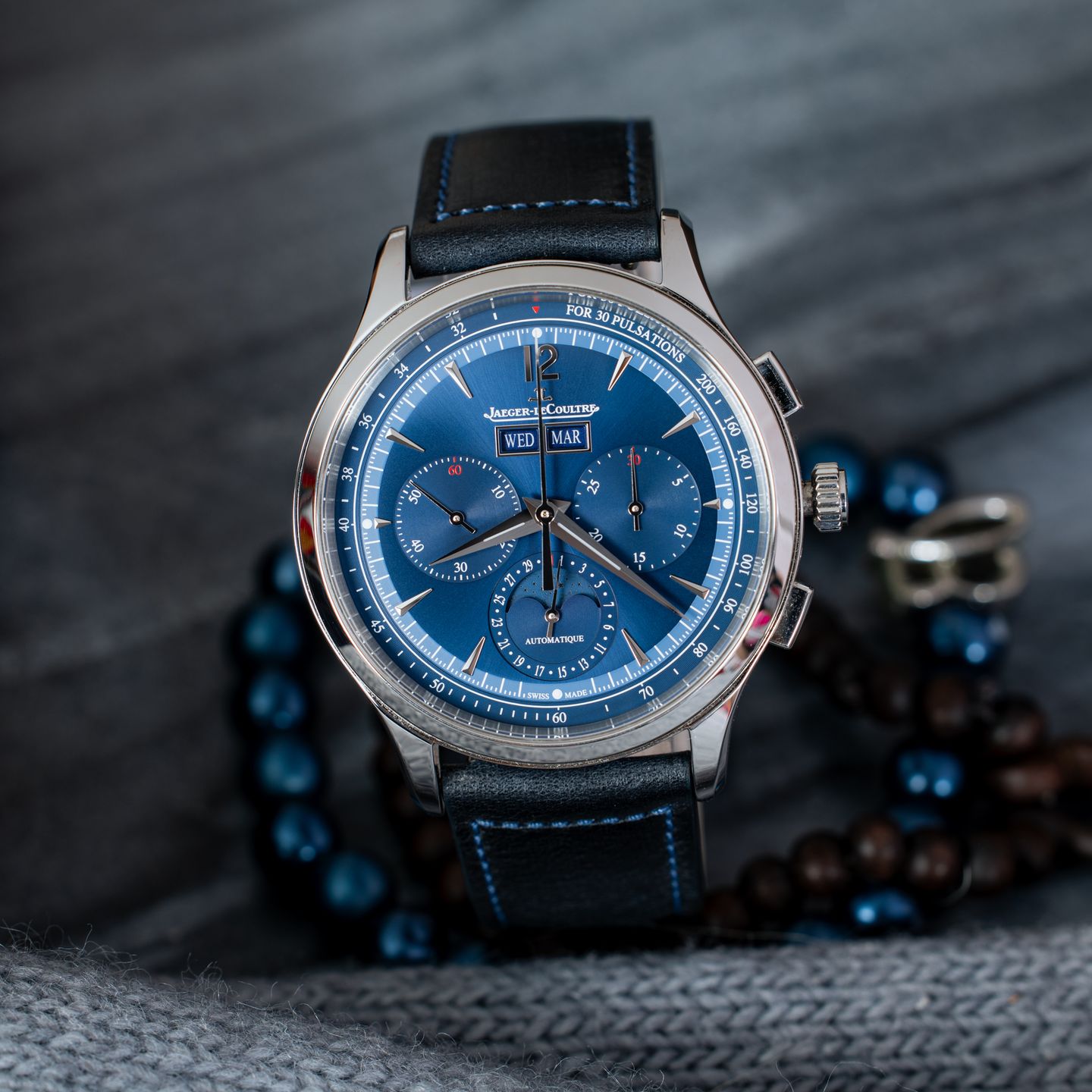 Jaeger-LeCoultre Master Control Q4138480 (2024) - Grijs wijzerplaat 40mm Staal (1/8)