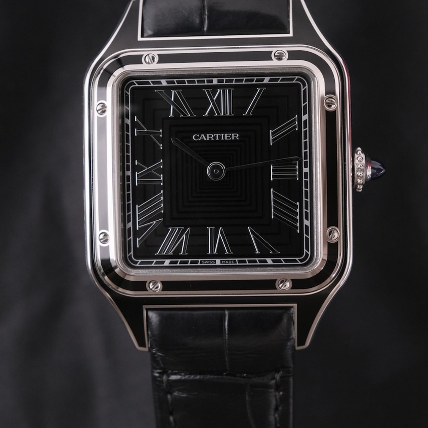 Cartier Santos Dumont WSSA0046 (2024) - Zwart wijzerplaat 44mm Staal (6/8)
