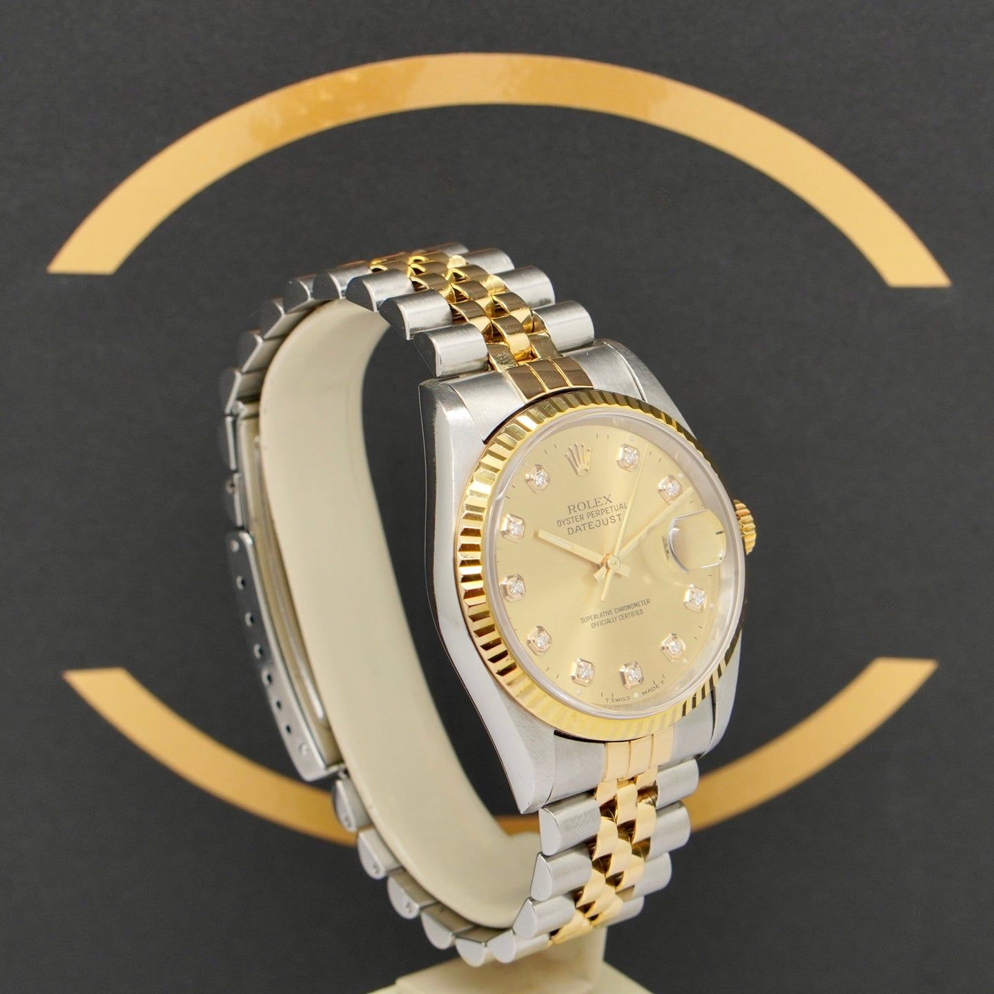 Rolex Datejust 36 16233 (1998) - Gold dial 36 mm Gold/Steel case (3/7)