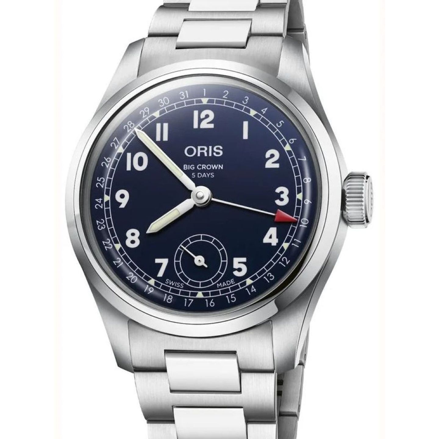 Oris Big Crown Pointer Date 01 403 7776 4065-07 8 19 06 (2026) - Blauw wijzerplaat 38mm Staal (1/1)