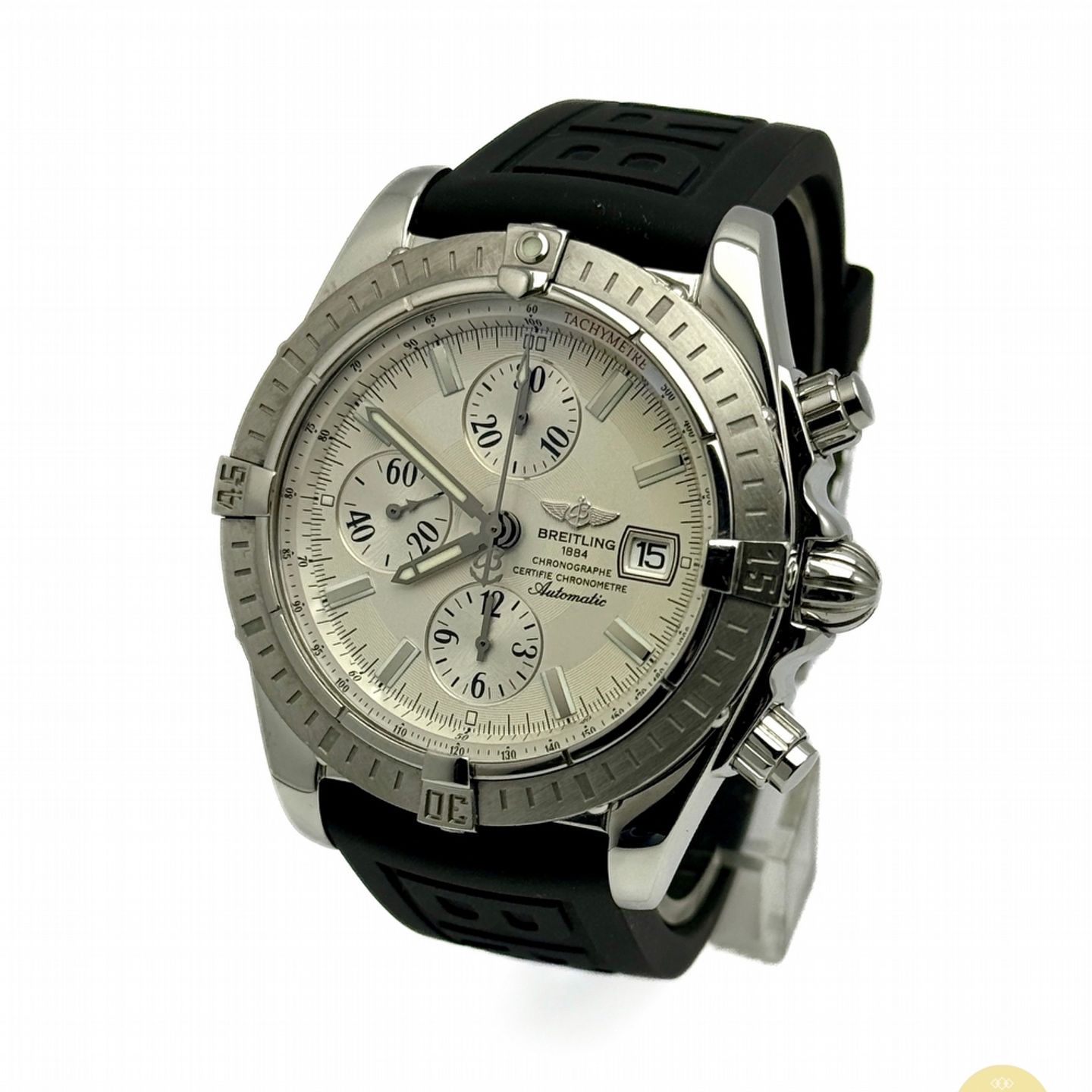 Breitling Chronomat Evolution A13356-045 (2008) - White dial 44 mm Steel case (1/8)