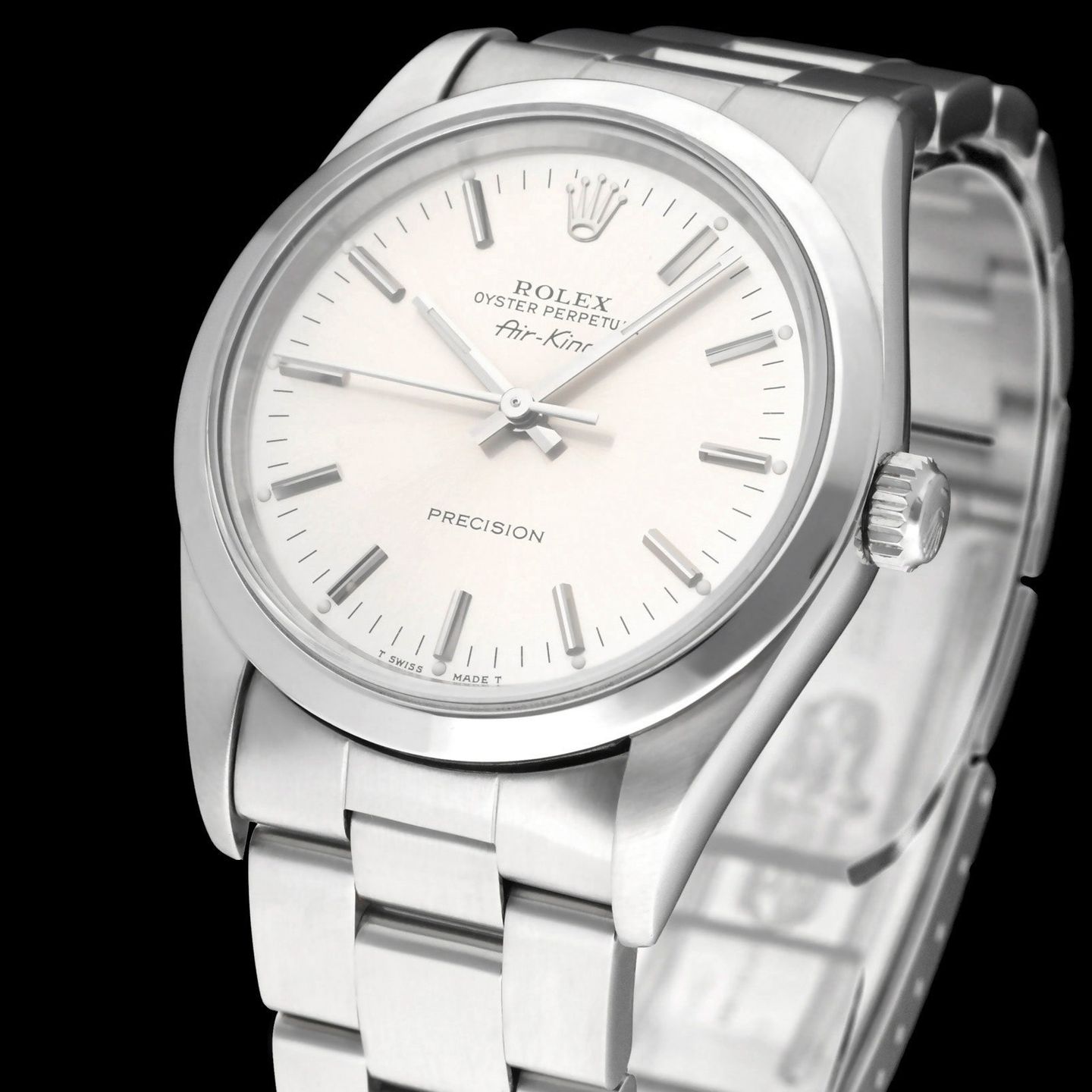 Rolex Air-King 14000 (1995) - Silver dial 34 mm Steel case (7/8)