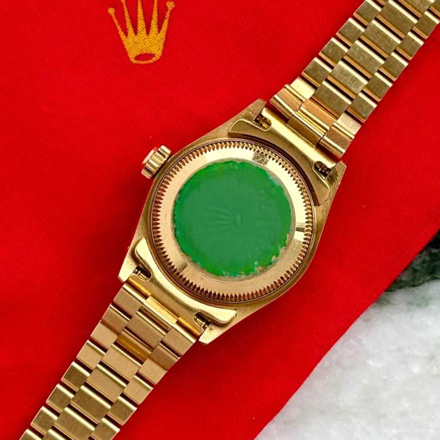 Rolex Lady-Datejust 69178 (1996) - Gold dial 26 mm Yellow Gold case (7/8)