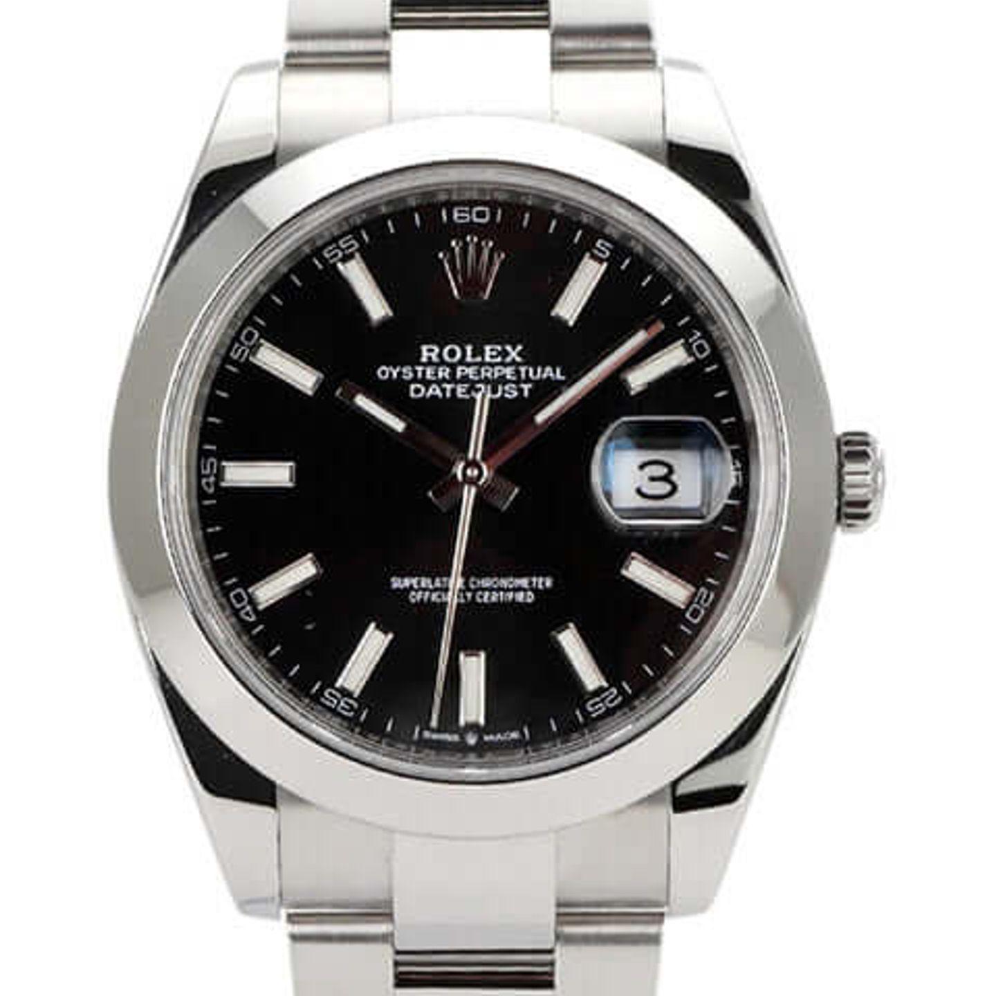 Rolex Datejust 41 126300 (2021) - Black dial 41 mm Steel case (1/8)