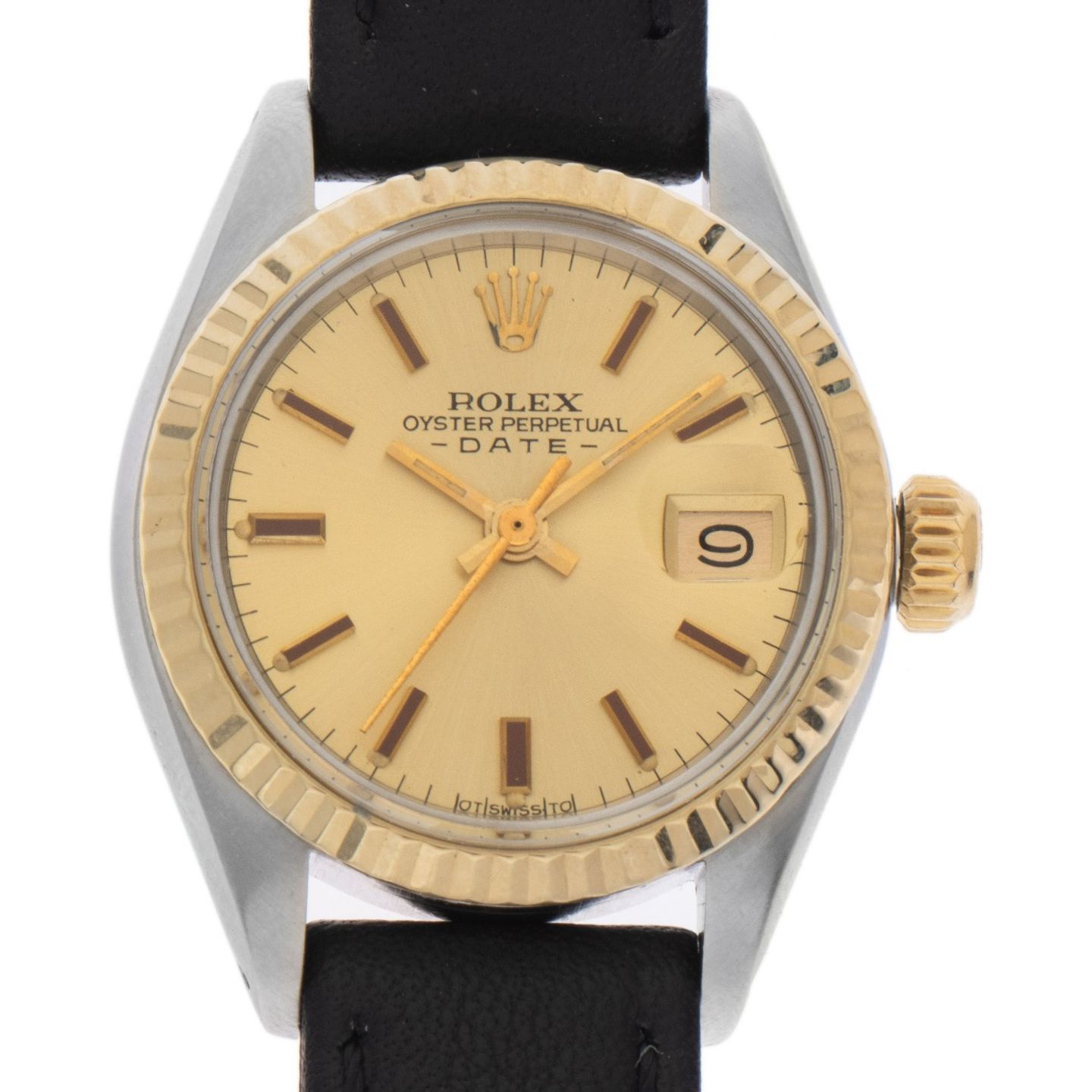 Rolex Lady-Datejust 6917 (1975) - Champagne dial 26 mm Gold/Steel case (1/8)