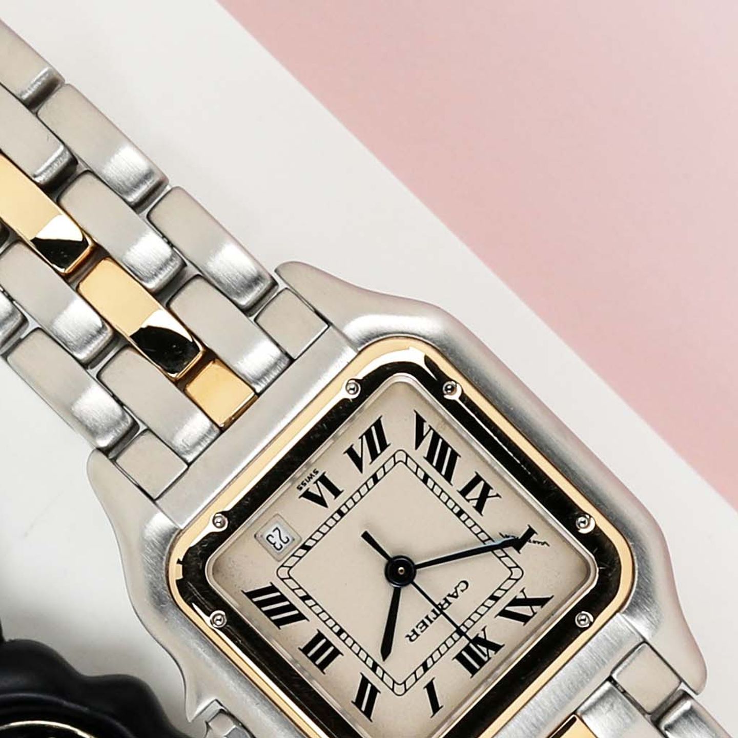 Cartier Panthère 183949 (1989) - Champagne dial 27 mm Gold/Steel case (4/8)