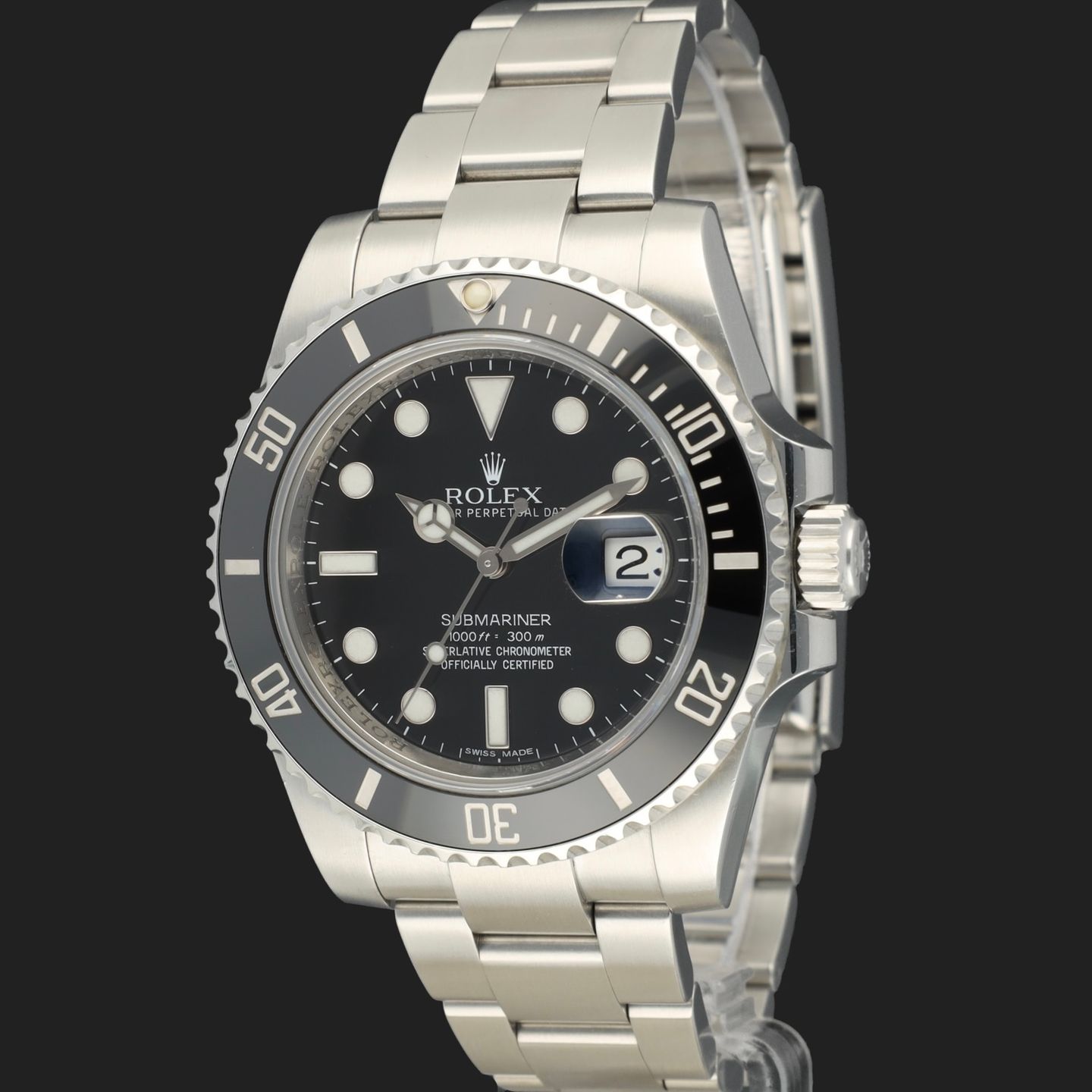 Rolex Submariner Date 116610LN (2013) - Black dial 40 mm Steel case (1/8)
