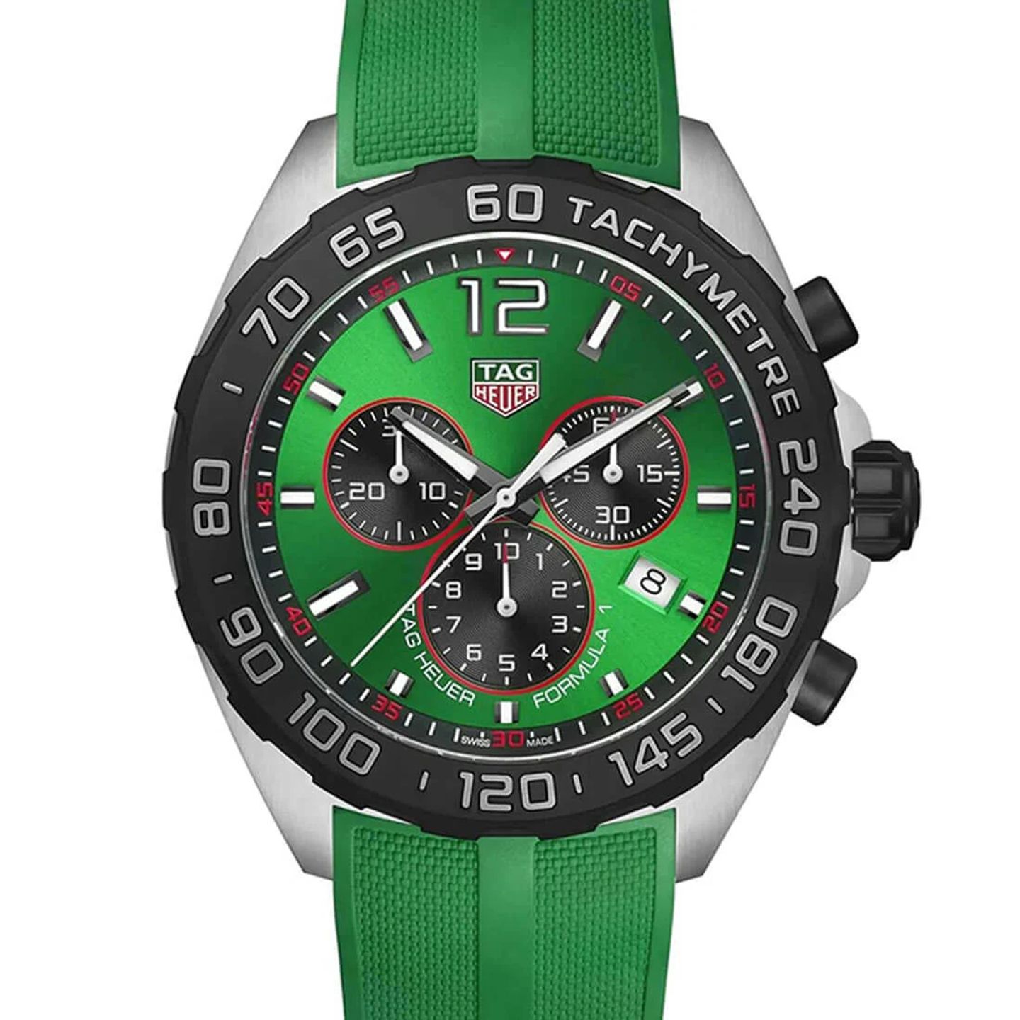 TAG Heuer Formula 1 Quartz CAZ101AP.FT8056 (2024) - Groen wijzerplaat 43mm Staal (1/3)