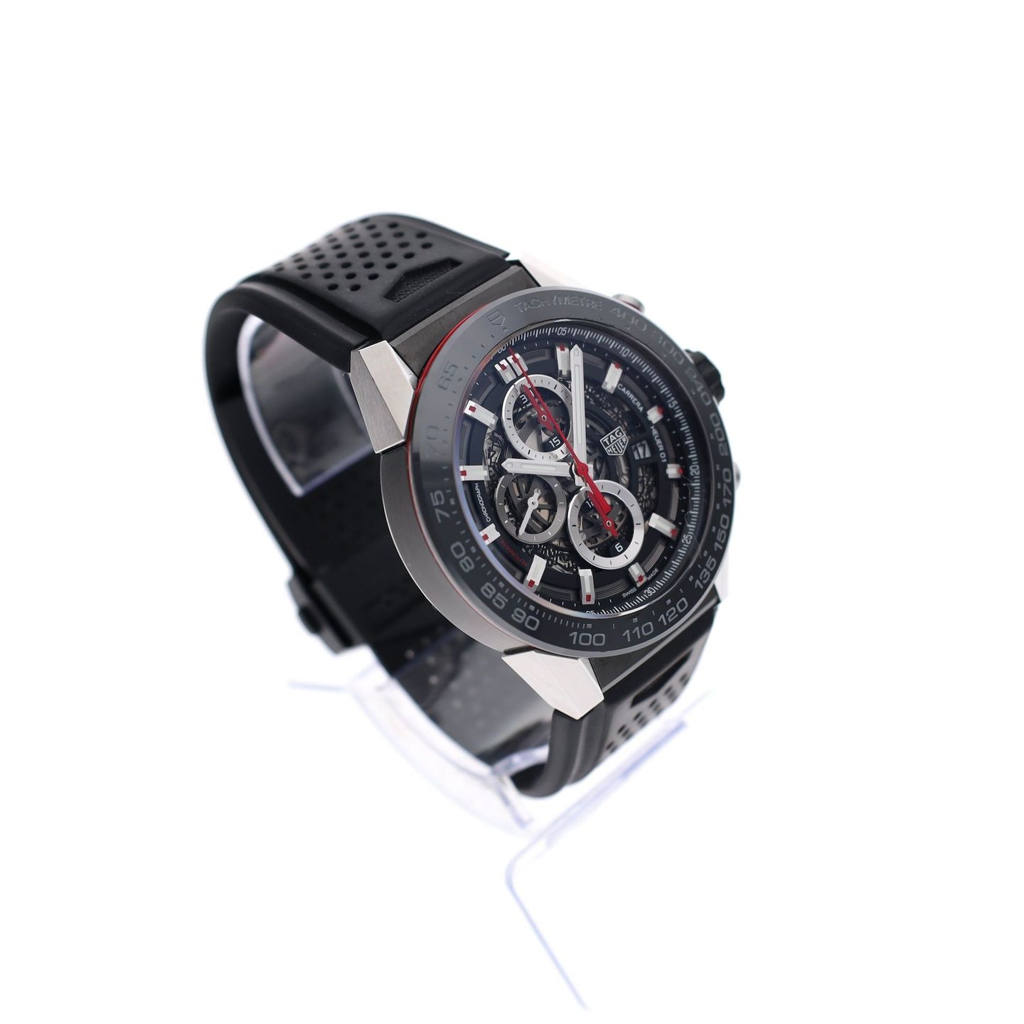 TAG Heuer Carrera Calibre HEUER 01 CAR2A1Z.FT6044 (2019) - Transparent dial 45 mm Steel case (4/8)