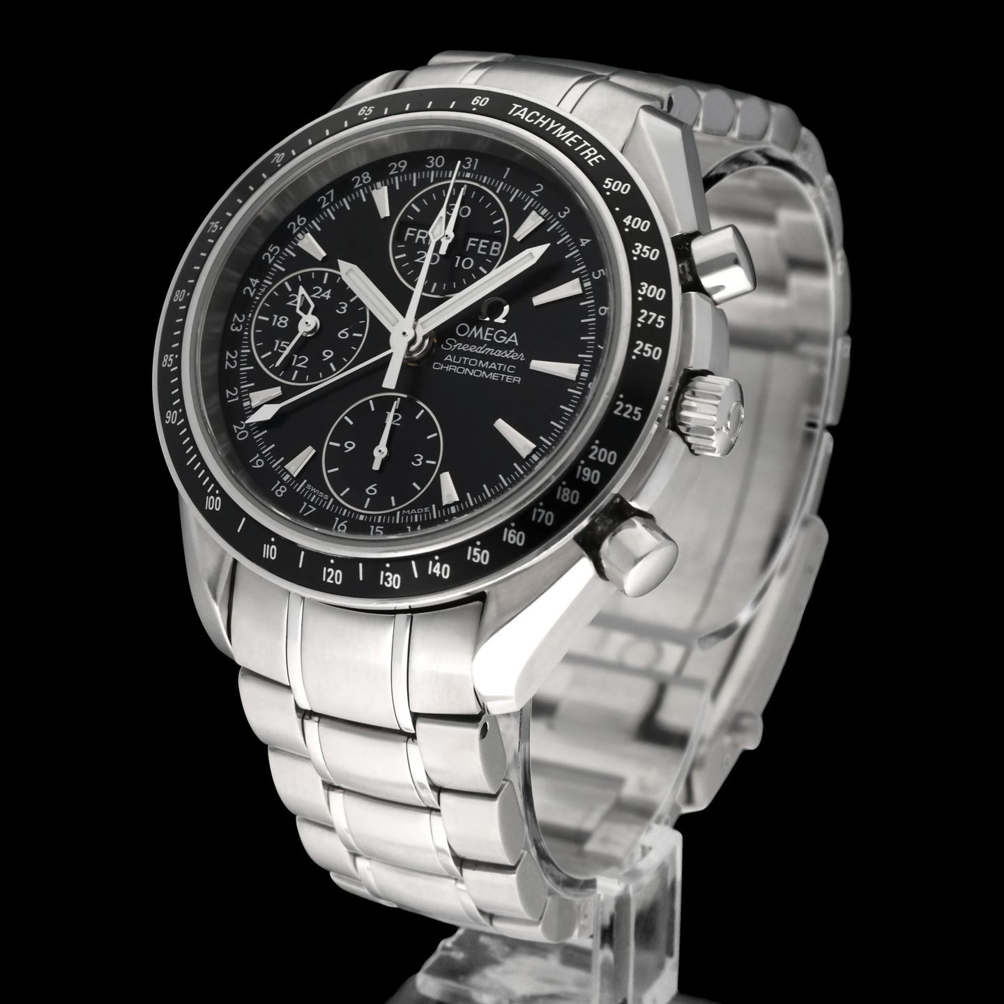 Omega Speedmaster Day Date 3220.50.00 (2007) - Black dial 40 mm Steel case (2/8)