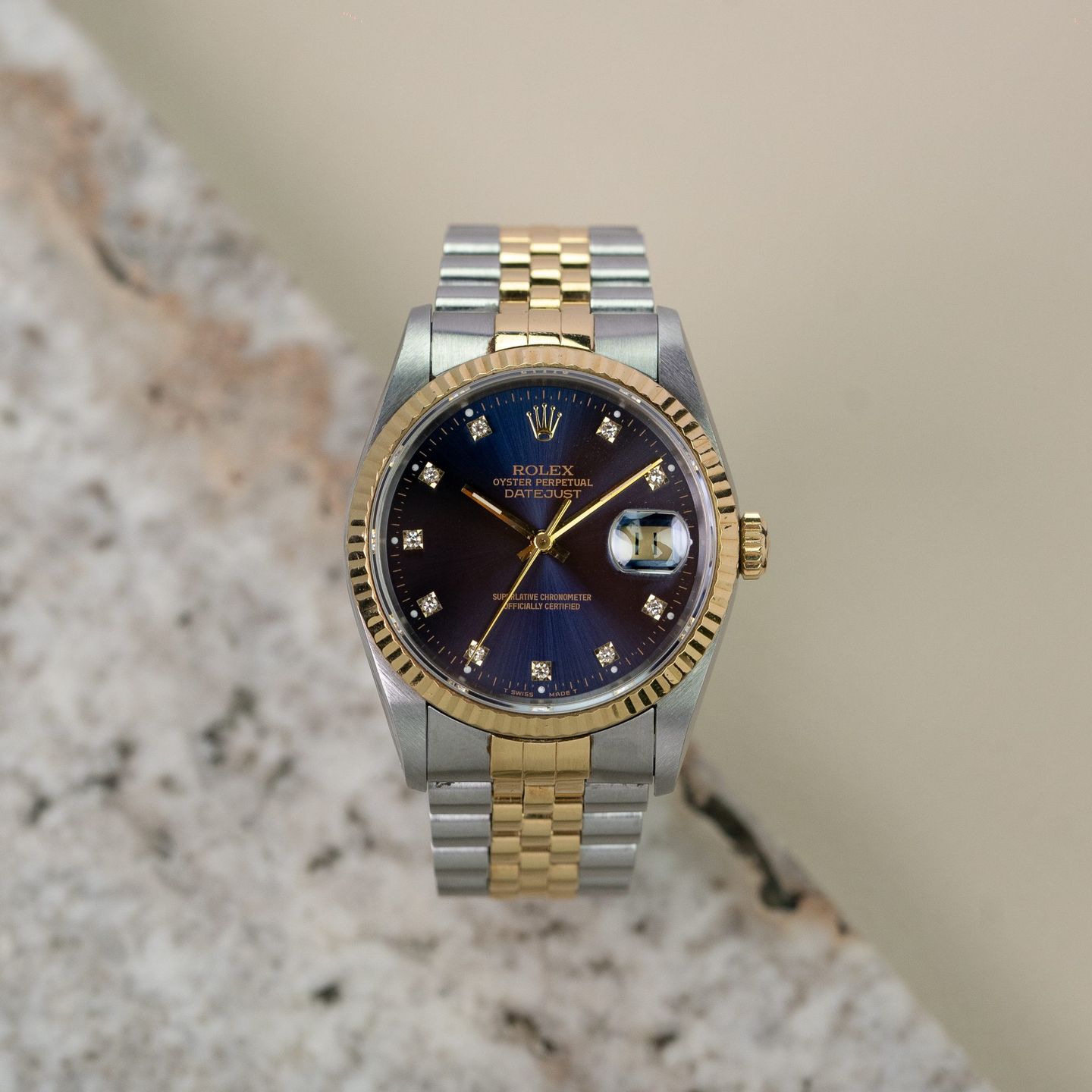 Rolex Datejust 36 16233 (1991) - 36 mm Gold/Steel case (1/6)