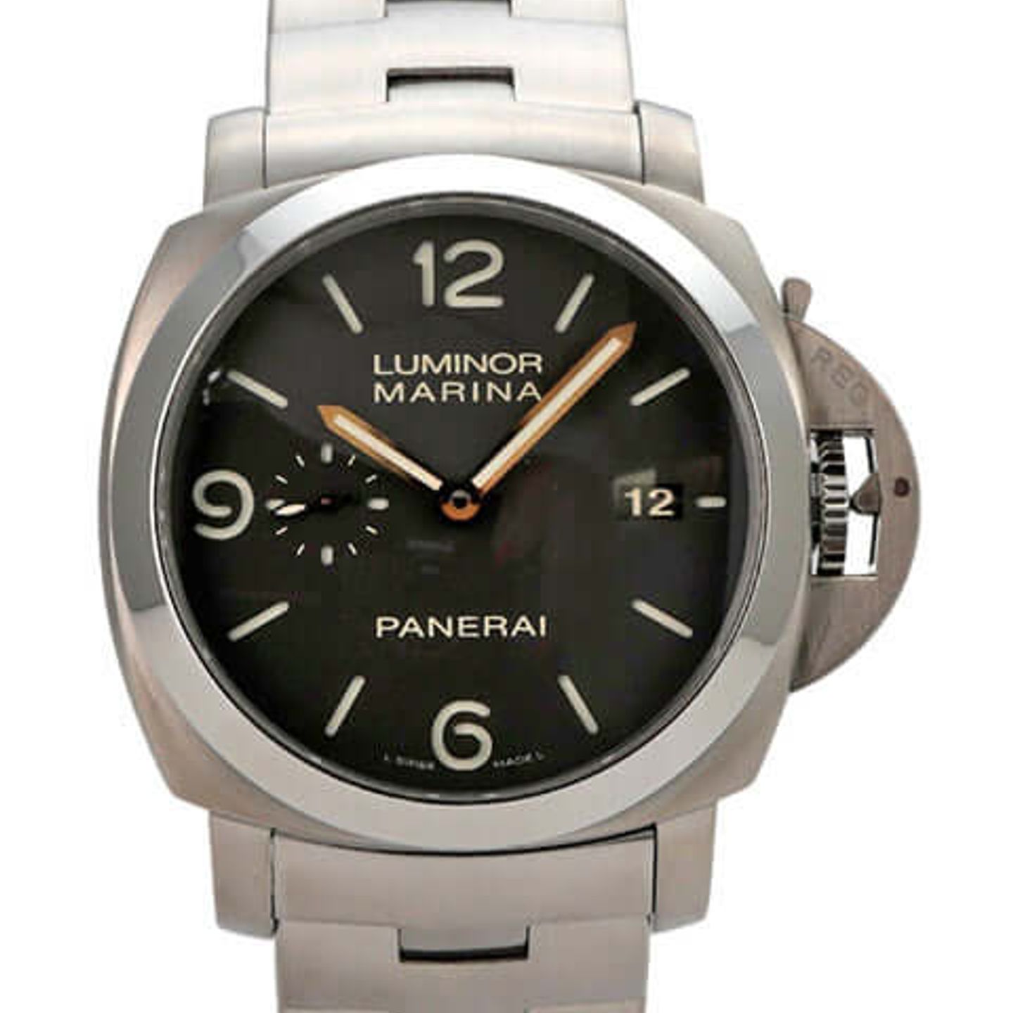Panerai Luminor Marina 1950 3 Days Automatic PAM00352 (2012) - Bruin wijzerplaat 44mm Titanium (1/8)