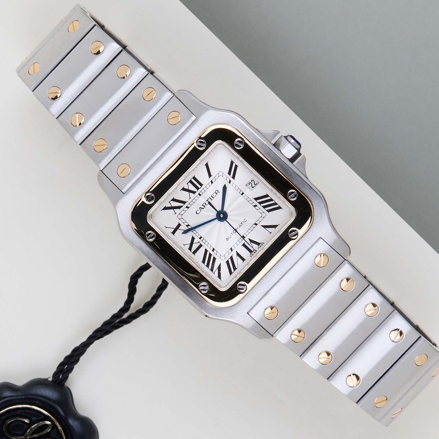 Cartier Santos Galbée 2319 (Onbekend (willekeurig serienummer)) - Zilver wijzerplaat 29mm Staal (1/8)