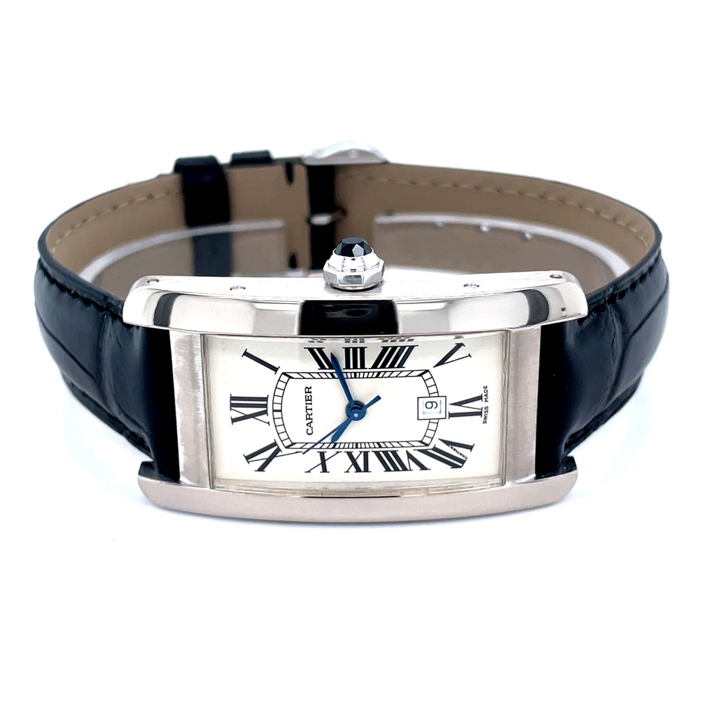 Cartier Tank Américaine 2490 (Unknown (random serial)) - 22 mm White Gold case (1/8)