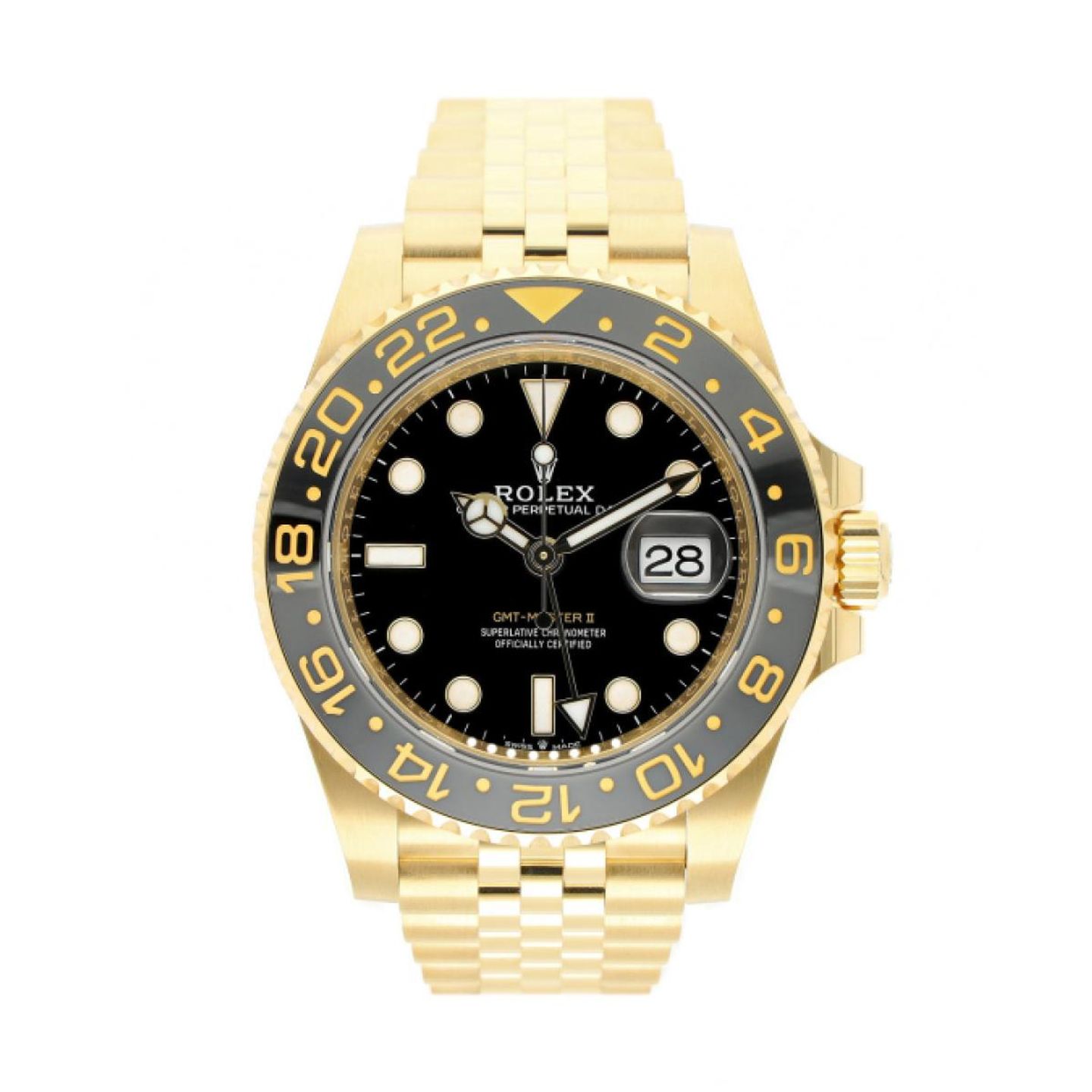 Rolex GMT-Master II 126718GRNR (2024) - Zwart wijzerplaat 40mm Geelgoud (1/5)