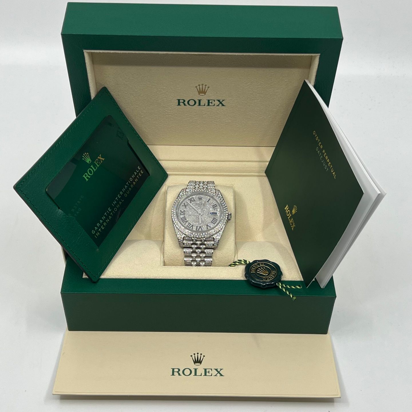 Rolex Datejust 41 126300 (2021) - Diamant wijzerplaat 41mm Staal (3/8)
