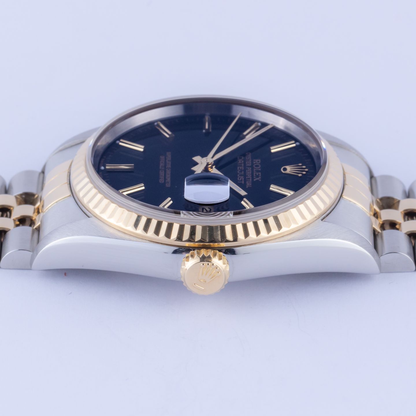 Rolex Datejust 36 16233 (1995) - Black dial 36 mm Gold/Steel case (7/8)
