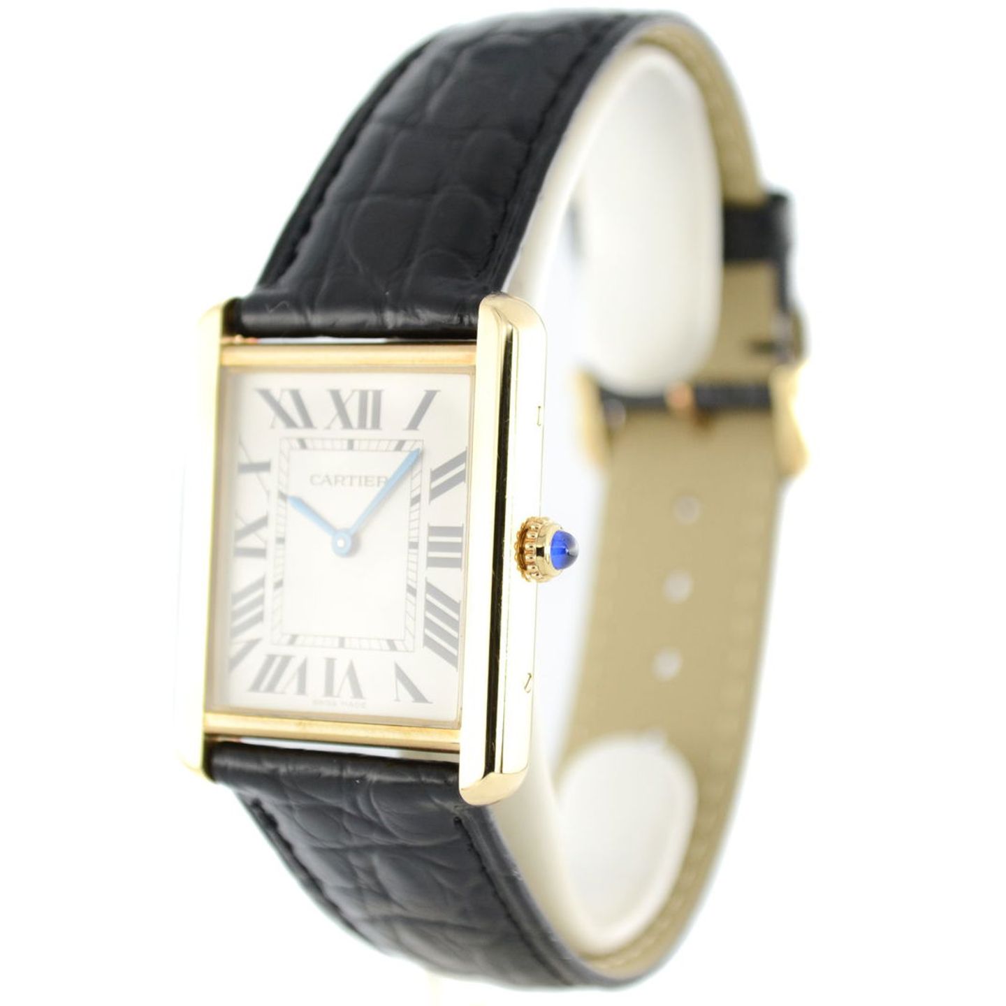 Cartier Tank Solo W5200004 (2014) - Silver dial 35 mm Yellow Gold case (7/7)