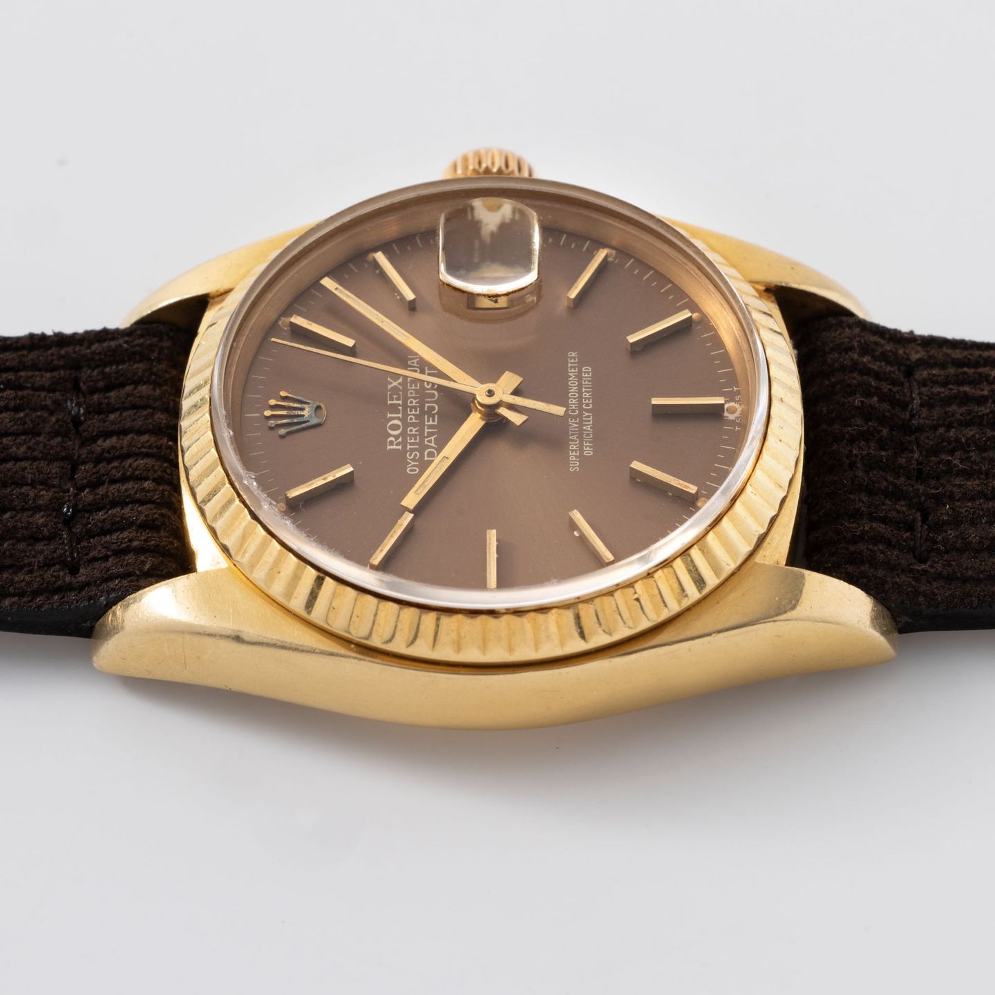 Rolex Datejust 36 16018 (1979) - Brown dial 36 mm Yellow Gold case (7/8)