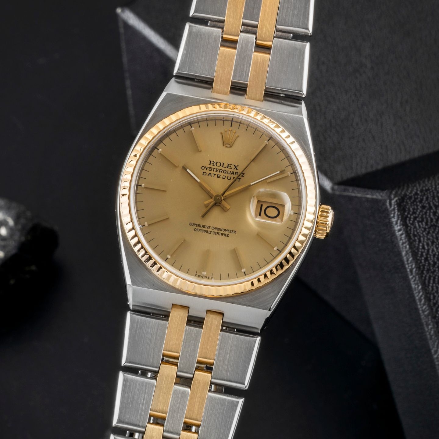 Rolex Datejust Oysterquartz 17013 (1986) - 36 mm Gold/Steel case (3/8)
