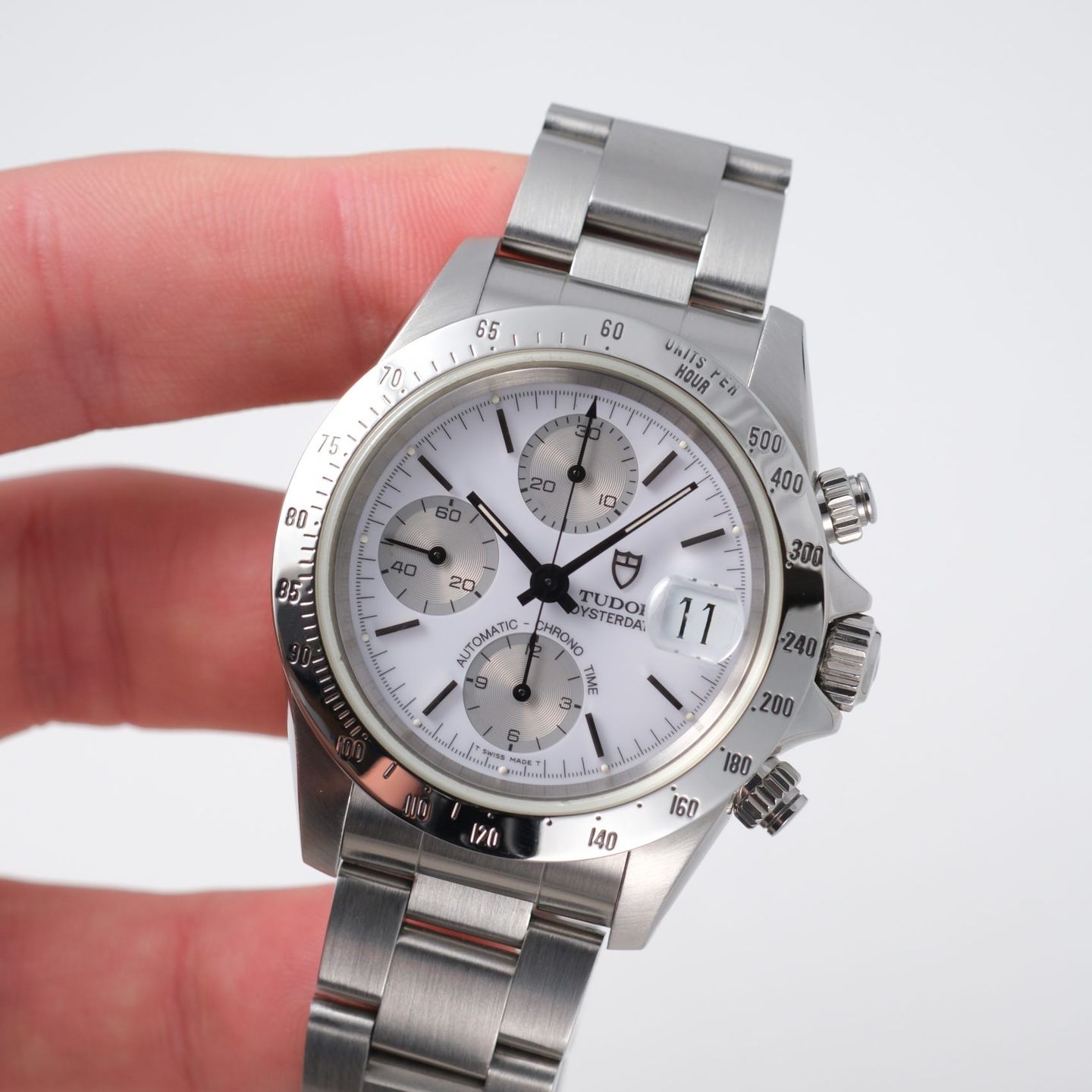 Tudor Prince Date 79260 (1996) - White dial 40 mm Steel case (7/8)