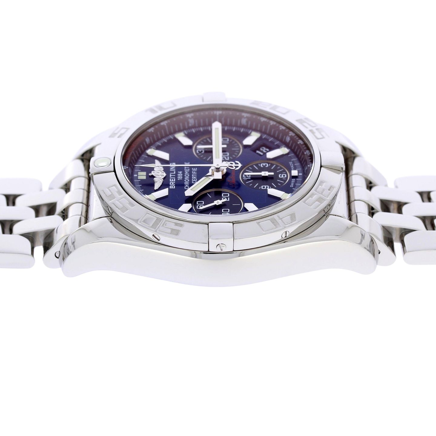 Breitling Chronomat 44 AB0110 (2010) - Blauw wijzerplaat 44mm Staal (4/8)