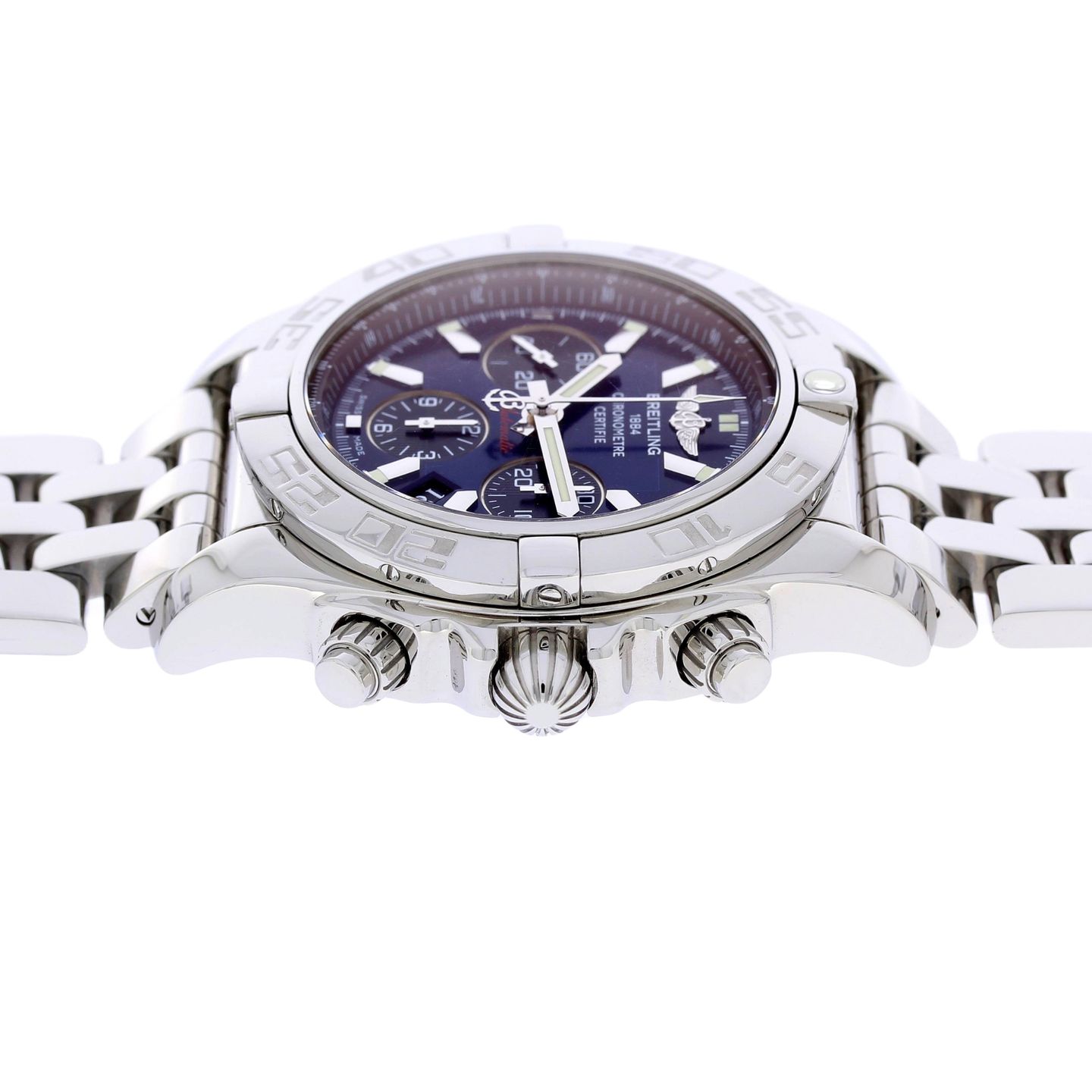 Breitling Chronomat 44 AB0110 (2010) - Blauw wijzerplaat 44mm Staal (3/8)