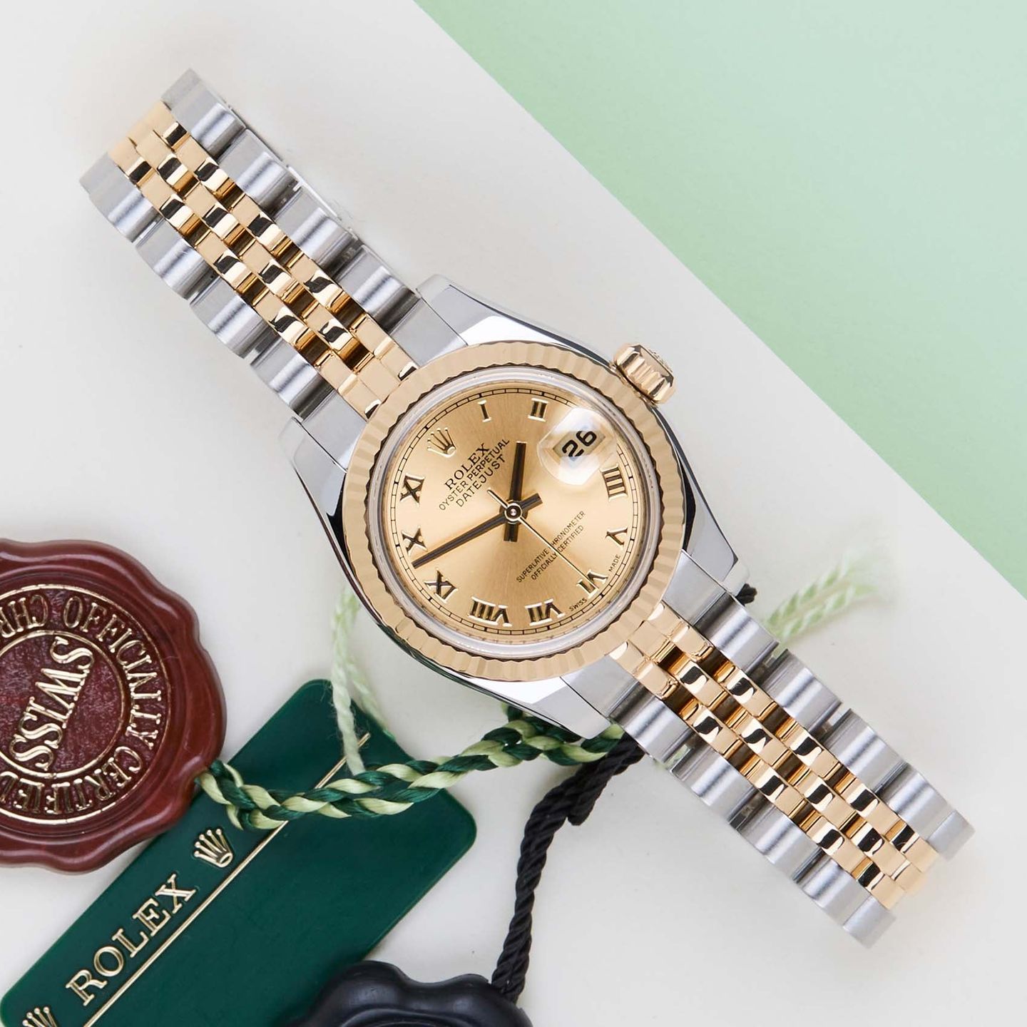 Rolex Lady-Datejust 179173 (2010) - 26mm Goud/Staal (1/8)