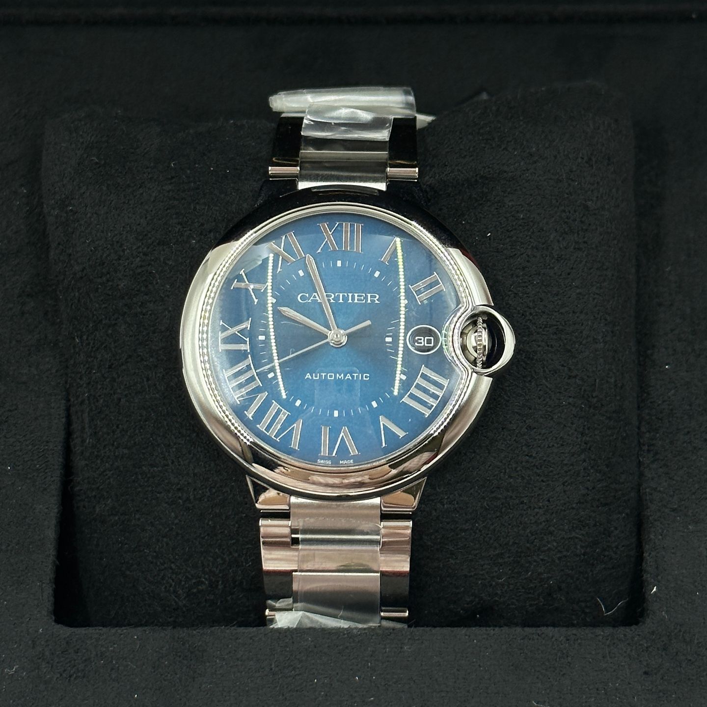 Cartier Ballon Bleu 40mm WSBB0061 (2022) - Blauw wijzerplaat 40mm Staal (3/8)