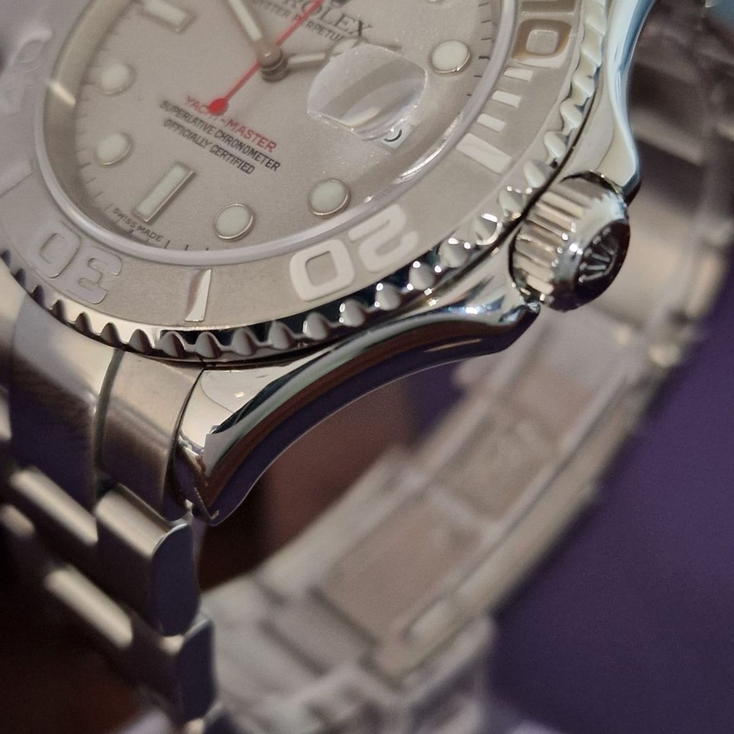 Rolex Yacht-Master 40 16622 (2005) - Zilver wijzerplaat 40mm Staal (3/4)