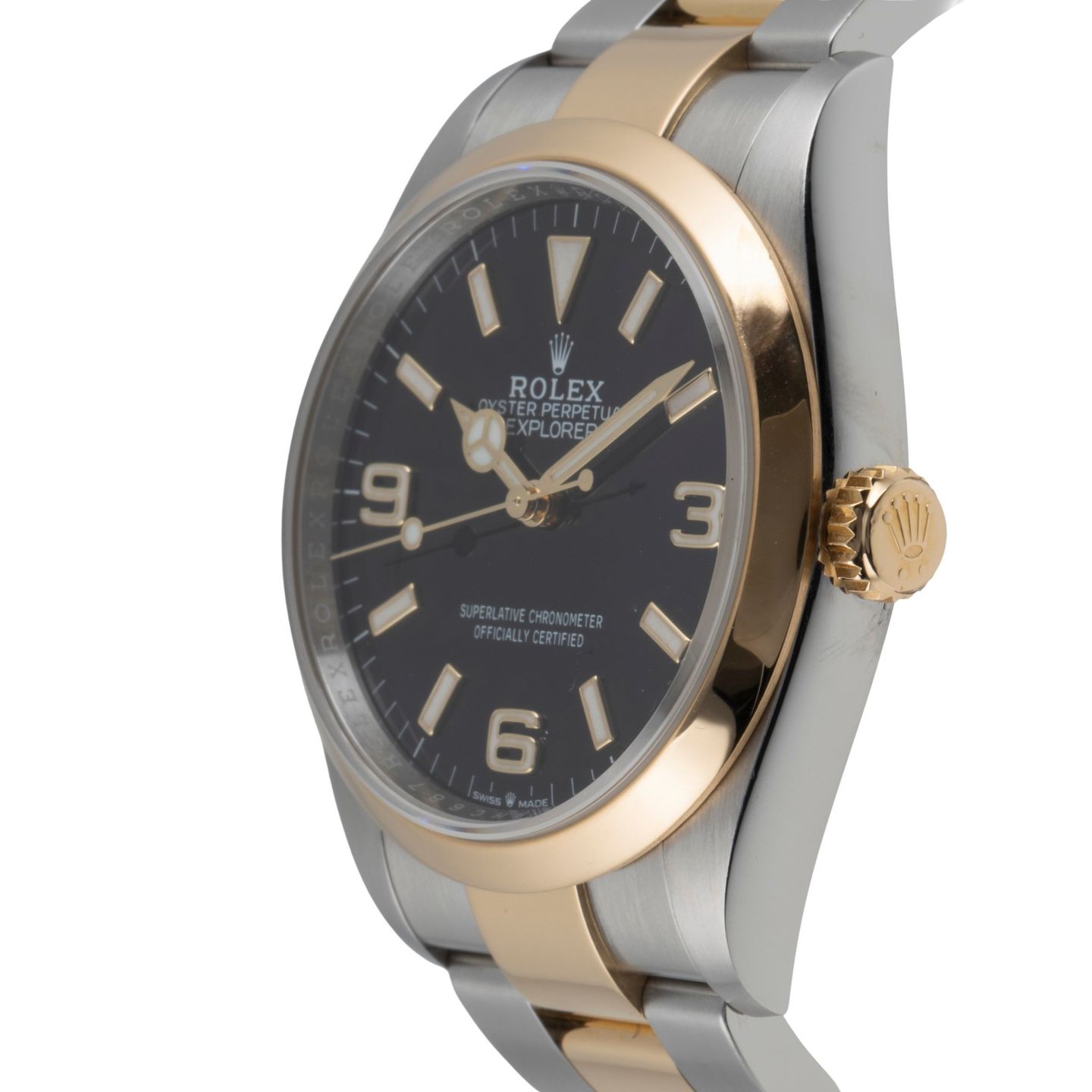 Rolex Explorer 124273 (Onbekend (willekeurig serienummer)) - Zwart wijzerplaat 36mm Goud/Staal (6/8)